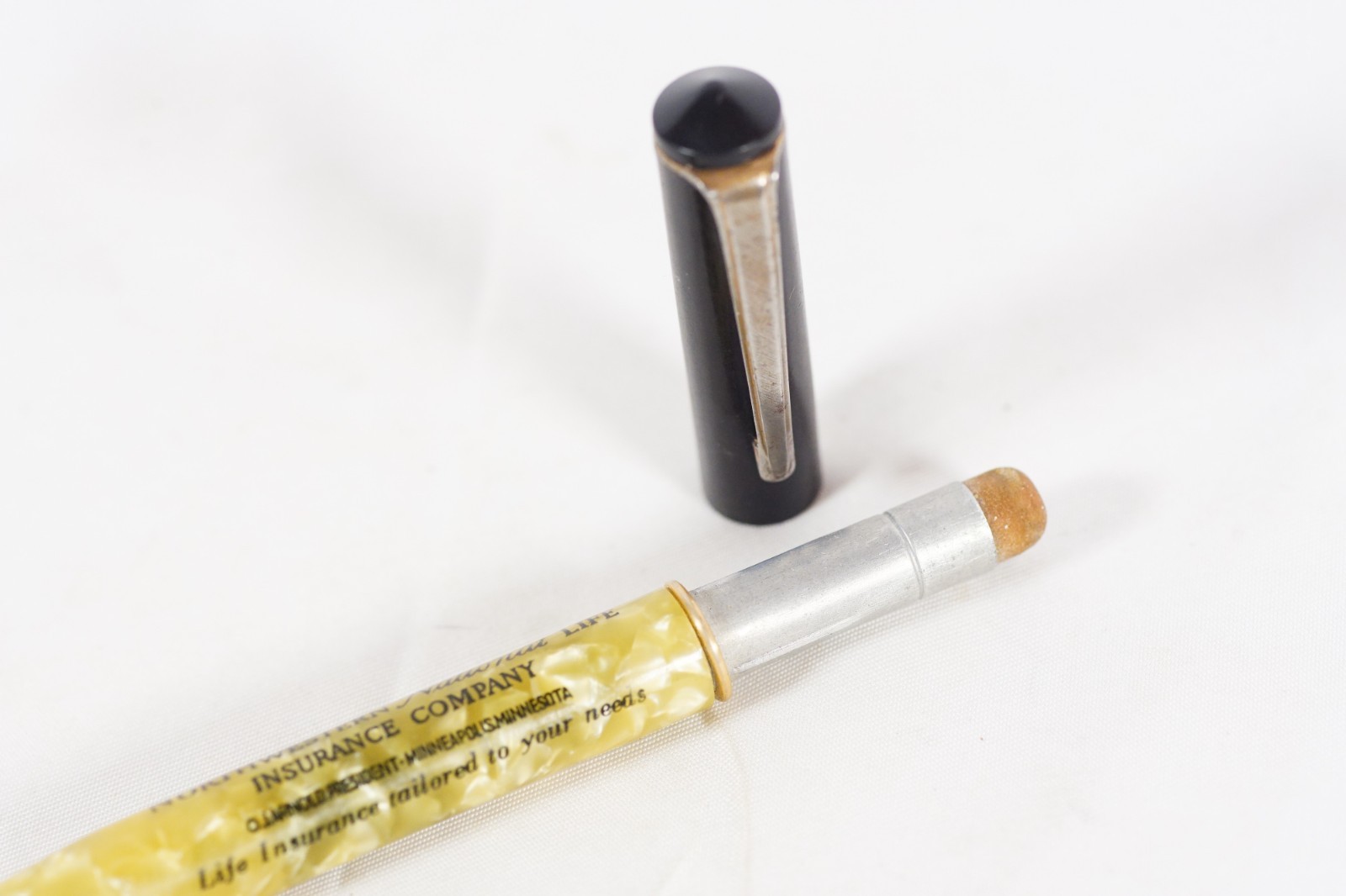 Northwest National Life Insurance Co Marbled Celluloid Mechanical Pencil c1930