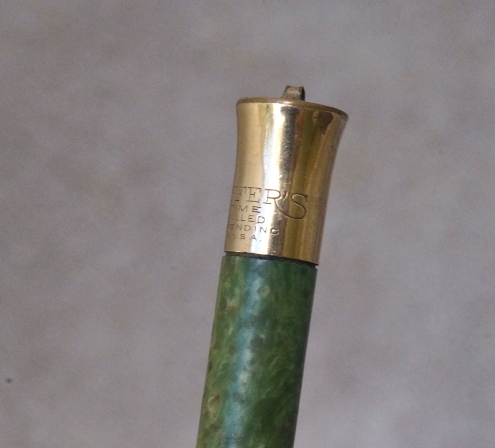 Sheaffer’s Lifetime Jade Green Ringtop Pencil Gold Filled Trim for Restoration