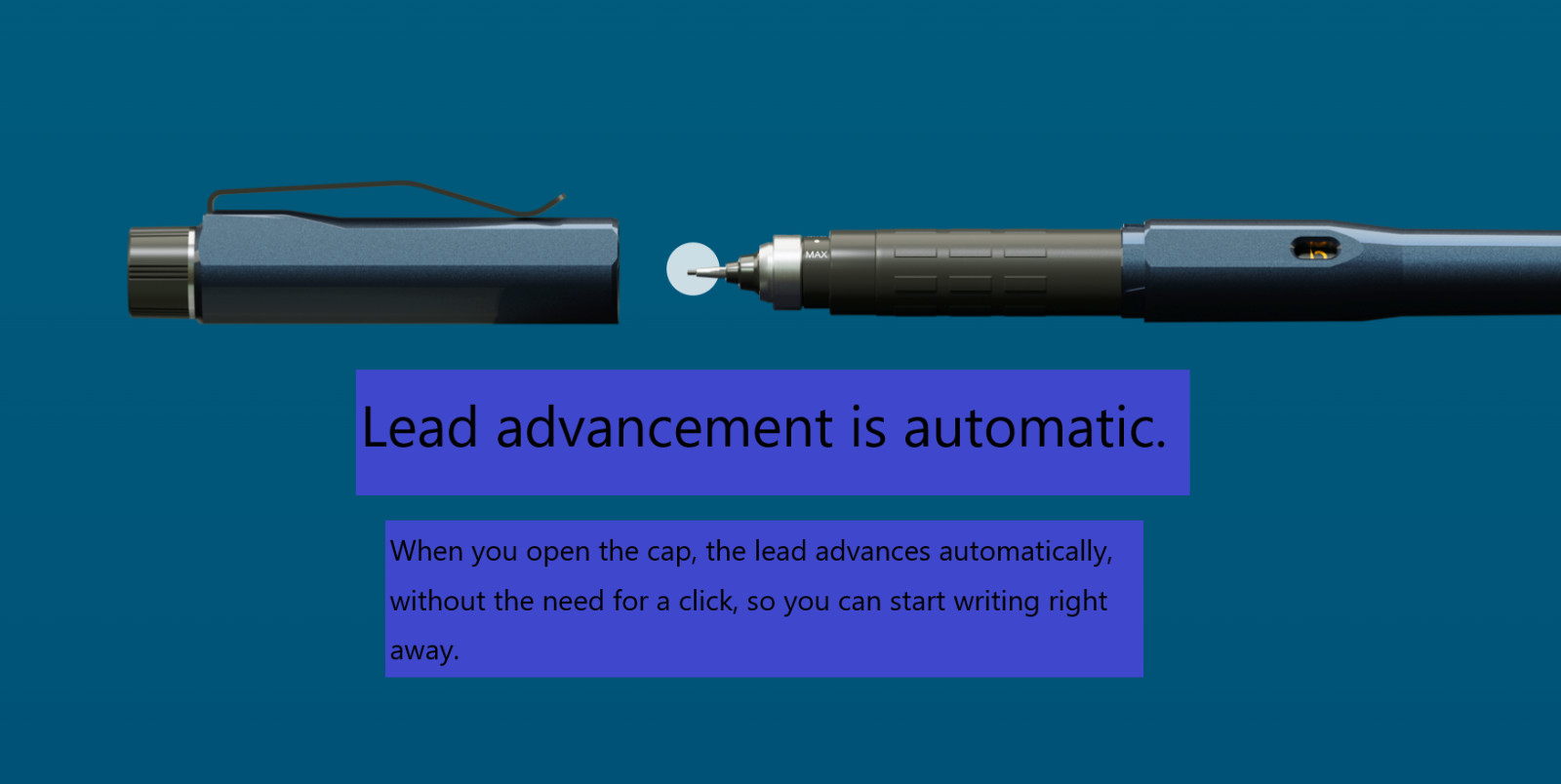 Uni Kuru Toga Dive 0.5mm Mechanical Pencil M5-5000 Abyss Blue Kurutoga Gift