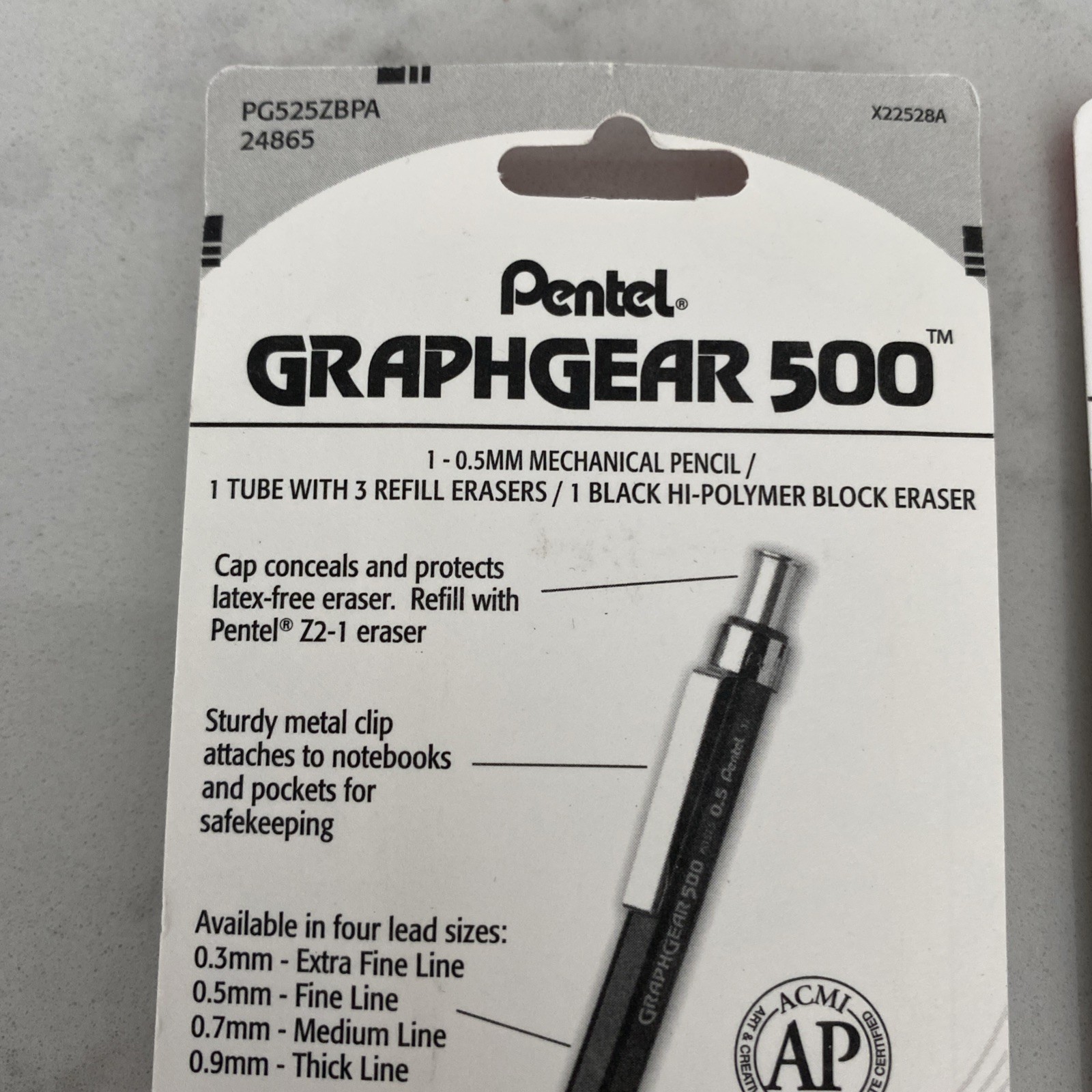 2 X Pentel Graphgear 500 PG525 & 1000 PG1015 0.5mm Mechanical Pencil NIB