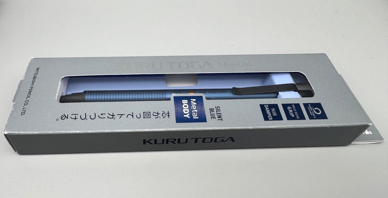 UNI KURU TOGA METAL 0.5mm Mechanical Pencils 3 Color Set Black Blue Gray M5-KH