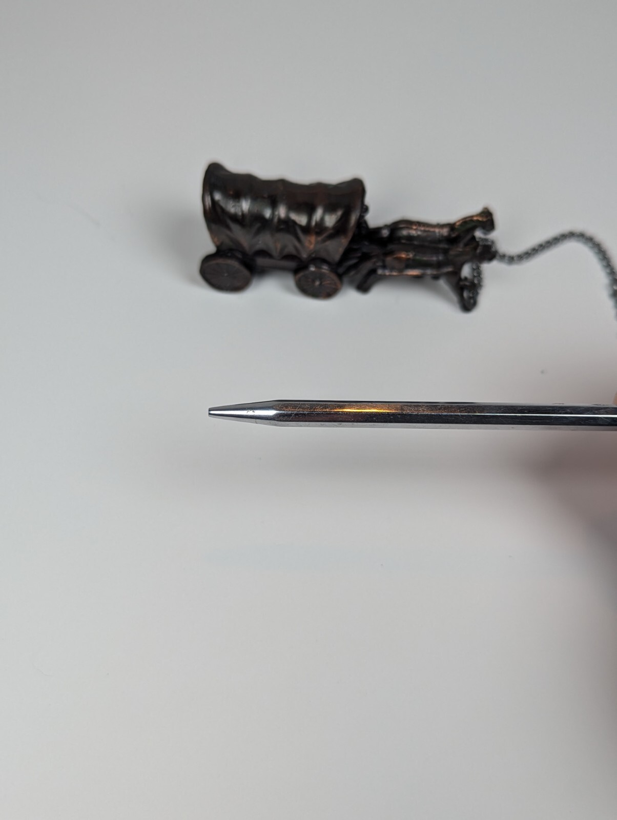 Cast Iron Horses & Wagon Vintage Twist Mechanical Pencil On Chain