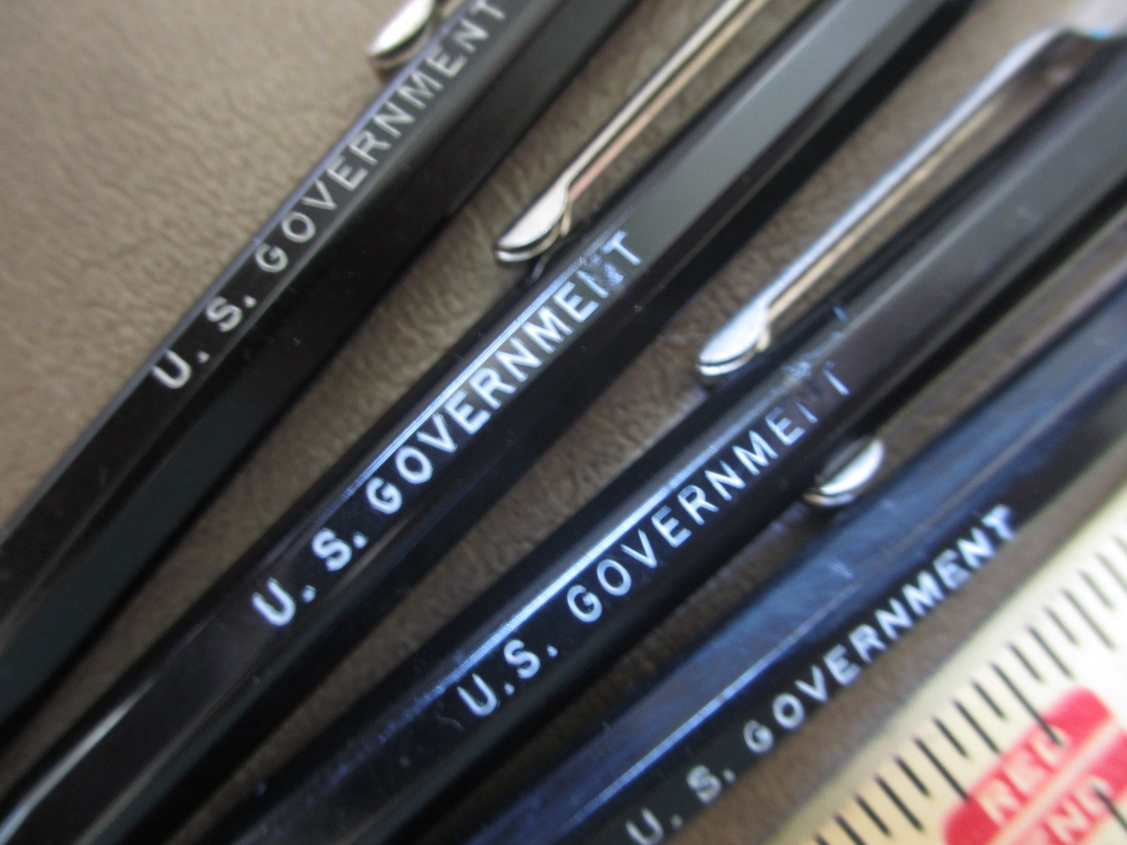 Vintage Old Skilcraft US Government Mechanical Pencils Black Made USA Set Of 4