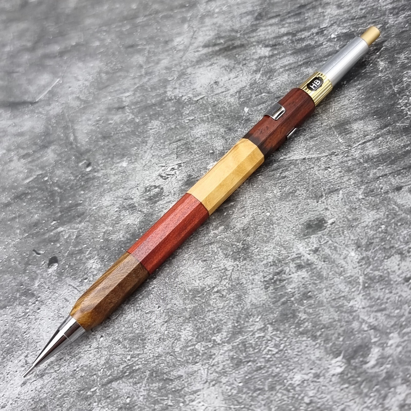Hand Crafted Pentel PG5 Mechanical Pencil with Octagonal Wood Barrel