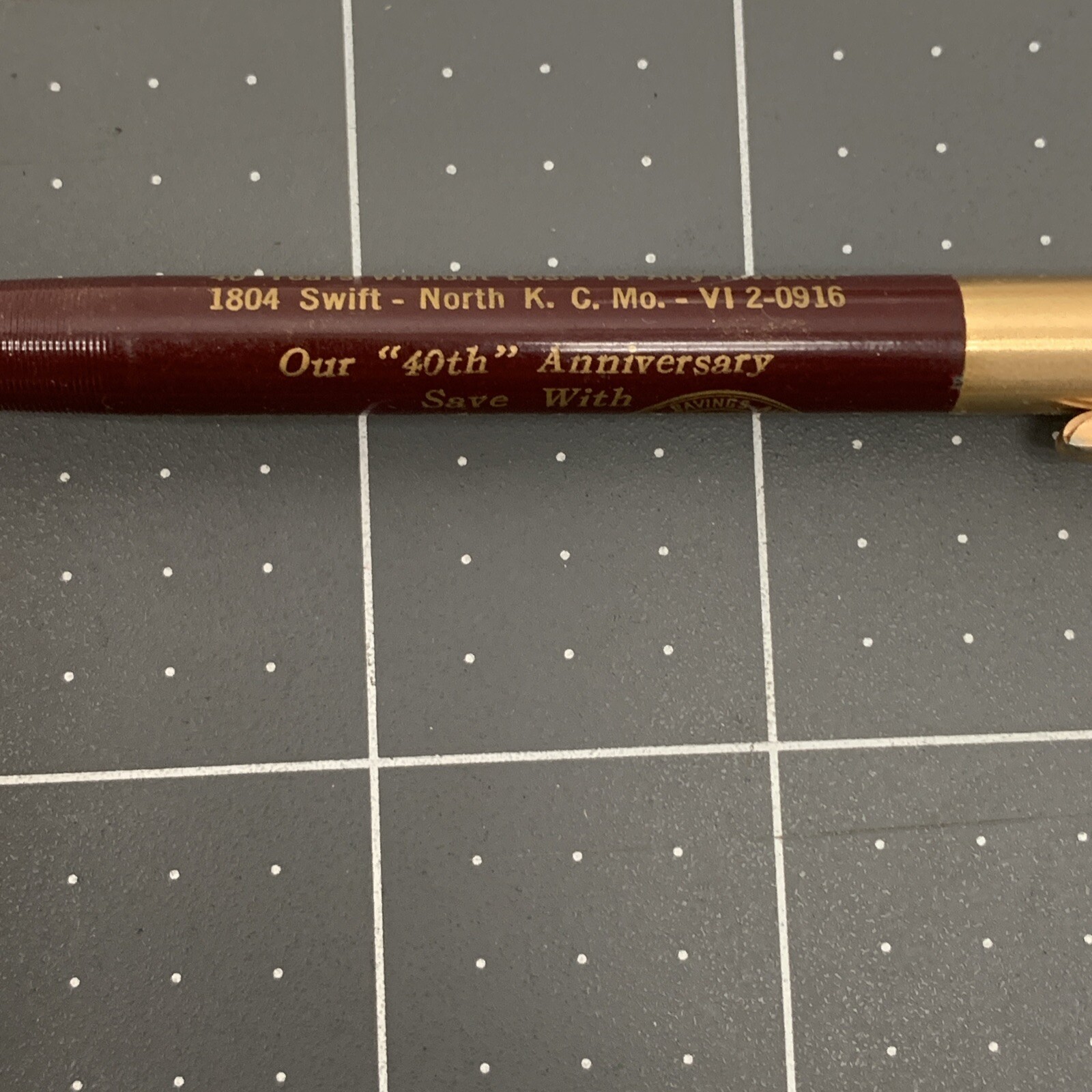 Vintage Ritepoint Mechanical Pencil Gold Advertising Sentinel Federal Loans
