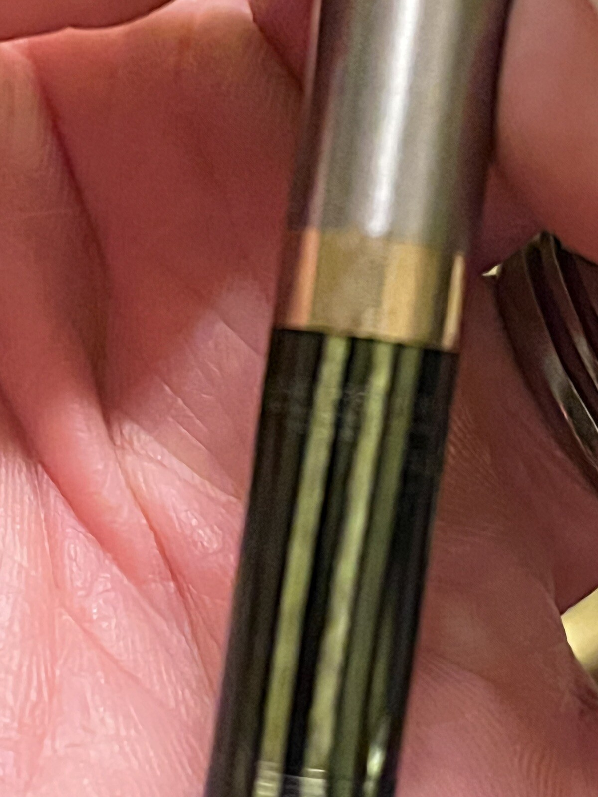 VINTAGE SCHEAFFER FOUNTAIN PEN Co 14K Pencil #500 Iridescent Green Silver