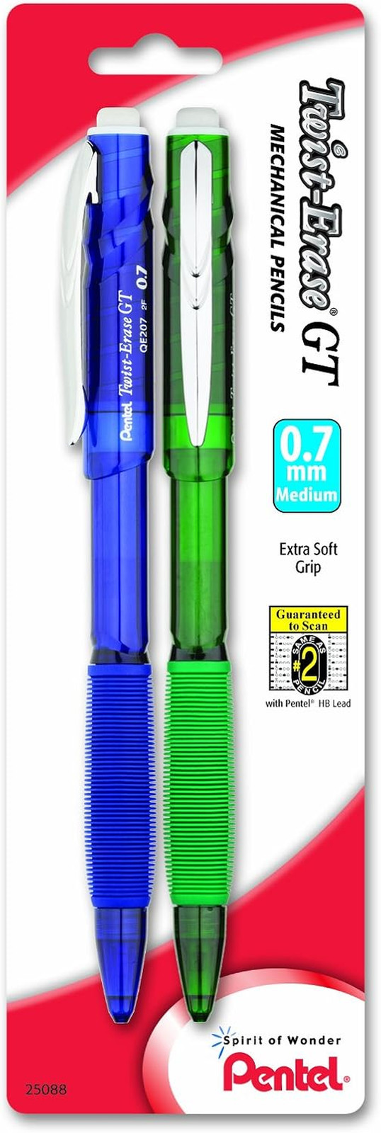 Twist-Erase GT (0.7mm) Mechanical Pencil, Assorted Barrel Colors, Color May Vary