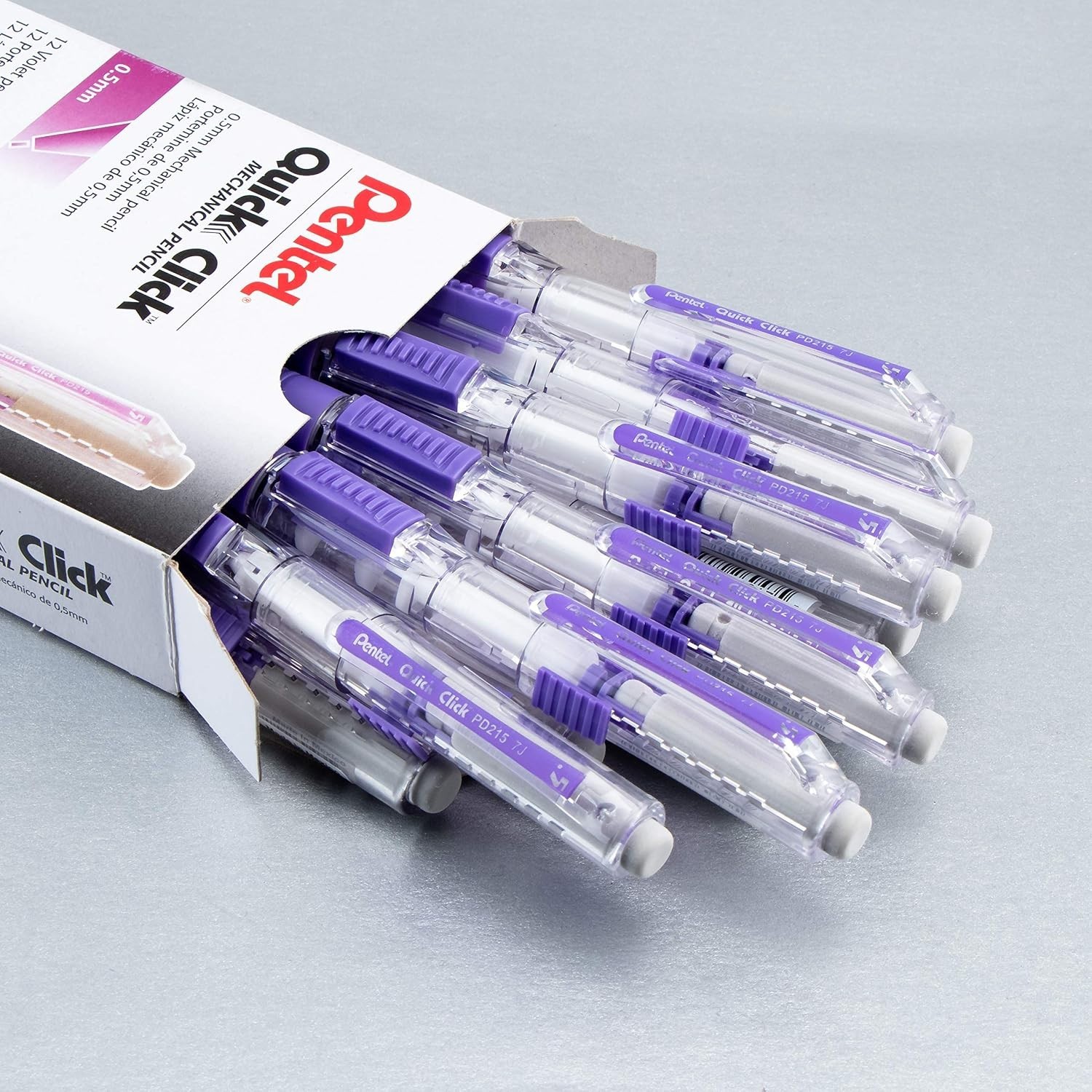 Quick Click Mechanical Pencil Set – 0.5mm – 12 Pack – Violet