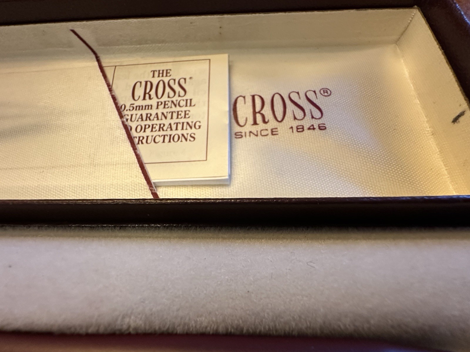 Cross Ladies Century 0.5mm Pencil Burgundy W/ Gold Design Made In USA New In Box