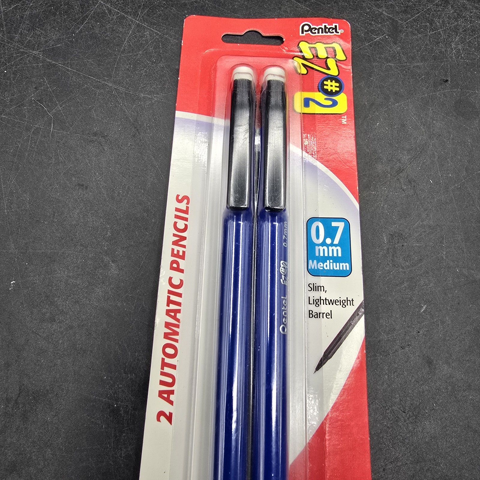 Pentel EZ #2 0.7mm Medium Automatic Pencil 2 Pack Blue