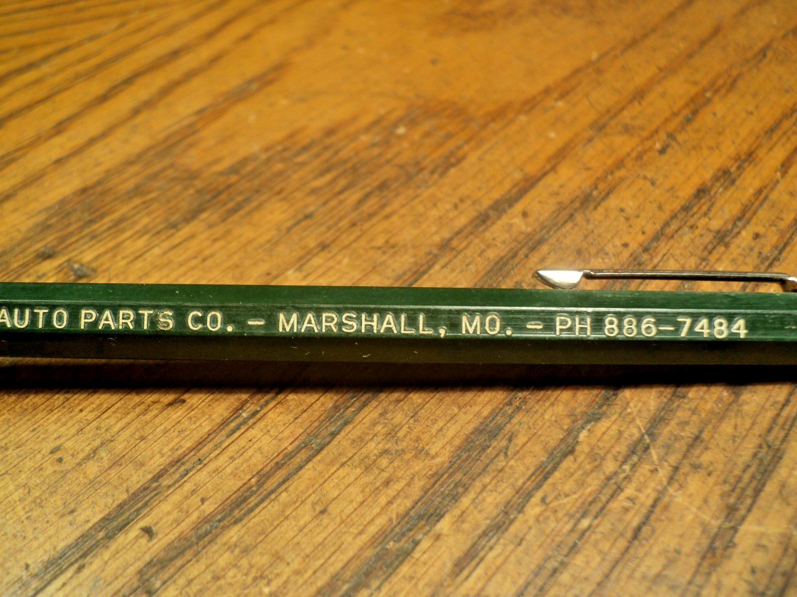 Vintage Autopoint Mechanical Pencil Auto Parts Co Marshall MO 5-5/8″ Long USA
