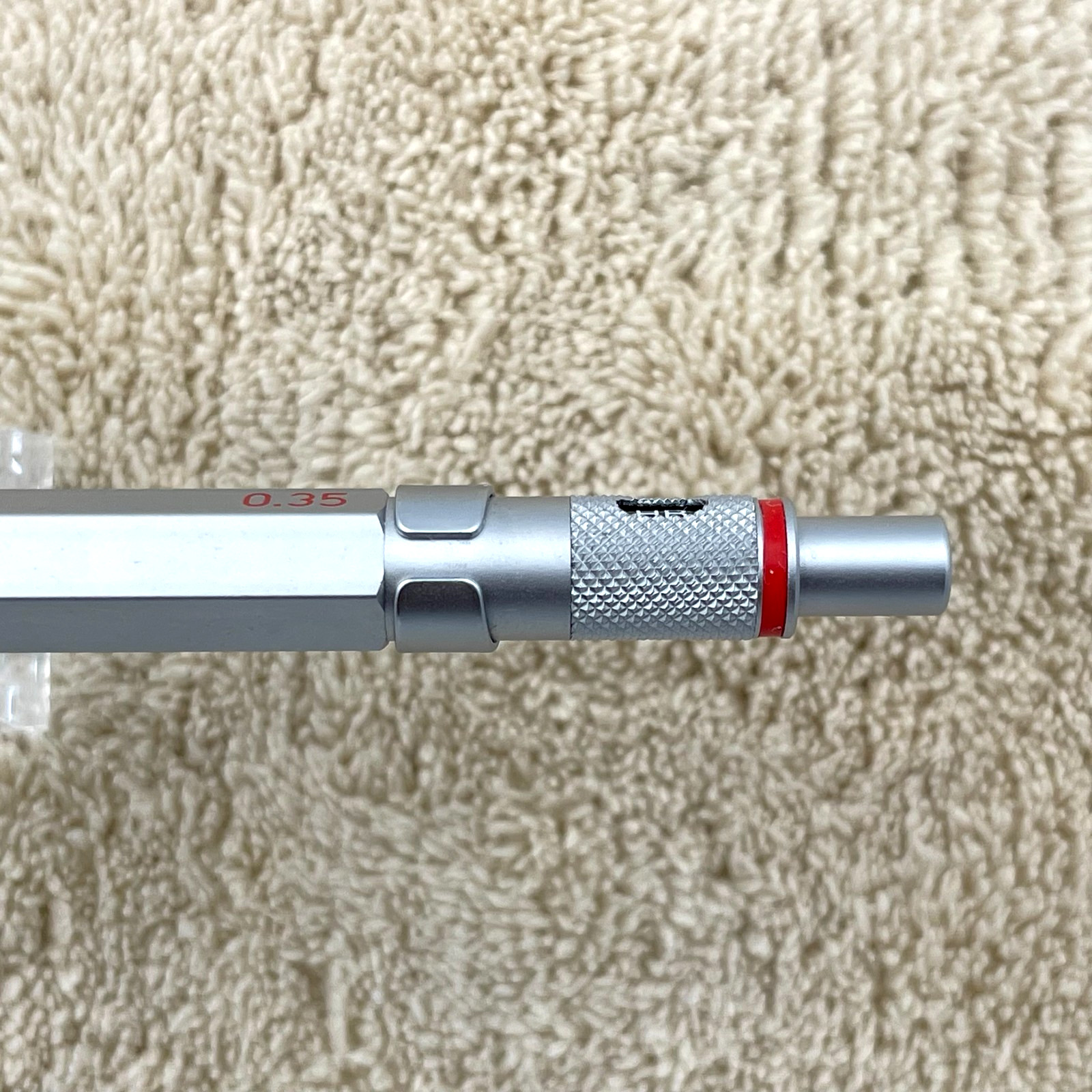 Vintage rOtring 600 Silver 0.35mm Mechanical Pencil No Logo Rare Japan