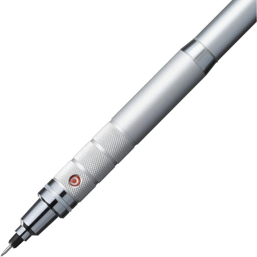 Kuru Toga Roulette Model Auto Lead Rotation 0.5Mm Mechanical Pencil, Silver Body