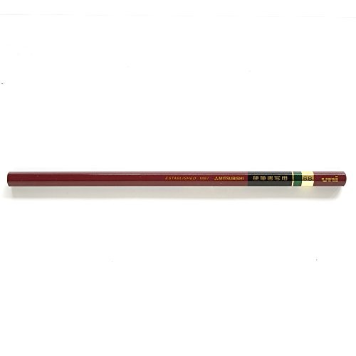 Mitsubishi Pencil Hard Writing Pencils, Hexagonal, 6B, Pack of 12, UKS6K6B