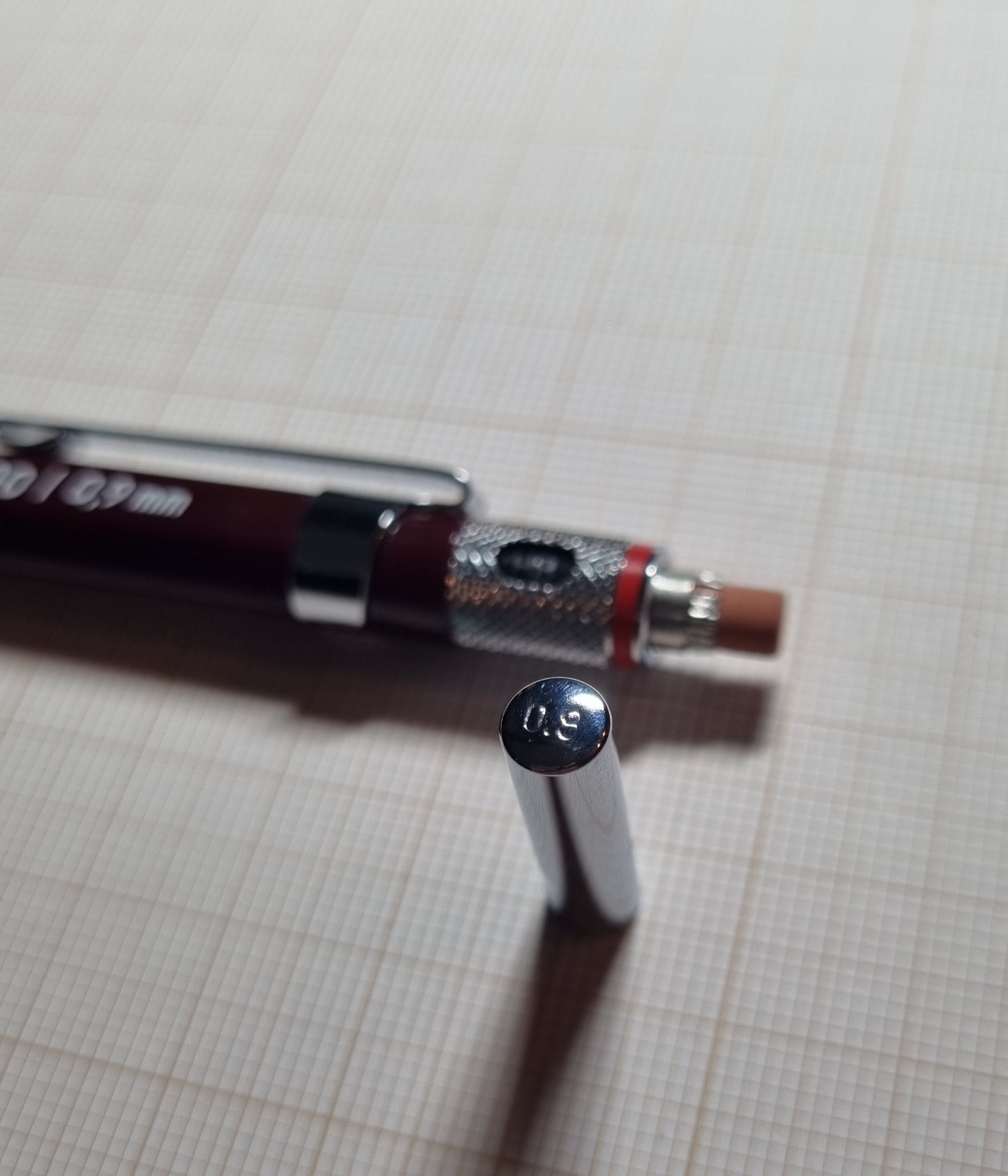 rOtring 500 0.9mm Burgundy rare vintage mechanical pencil NOS