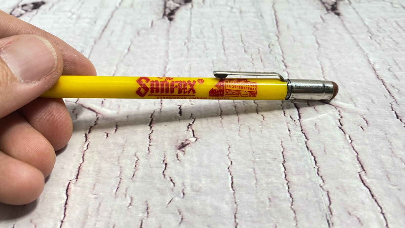 Vintage Scripto Mechanical Pencil YELLOW, made in canada