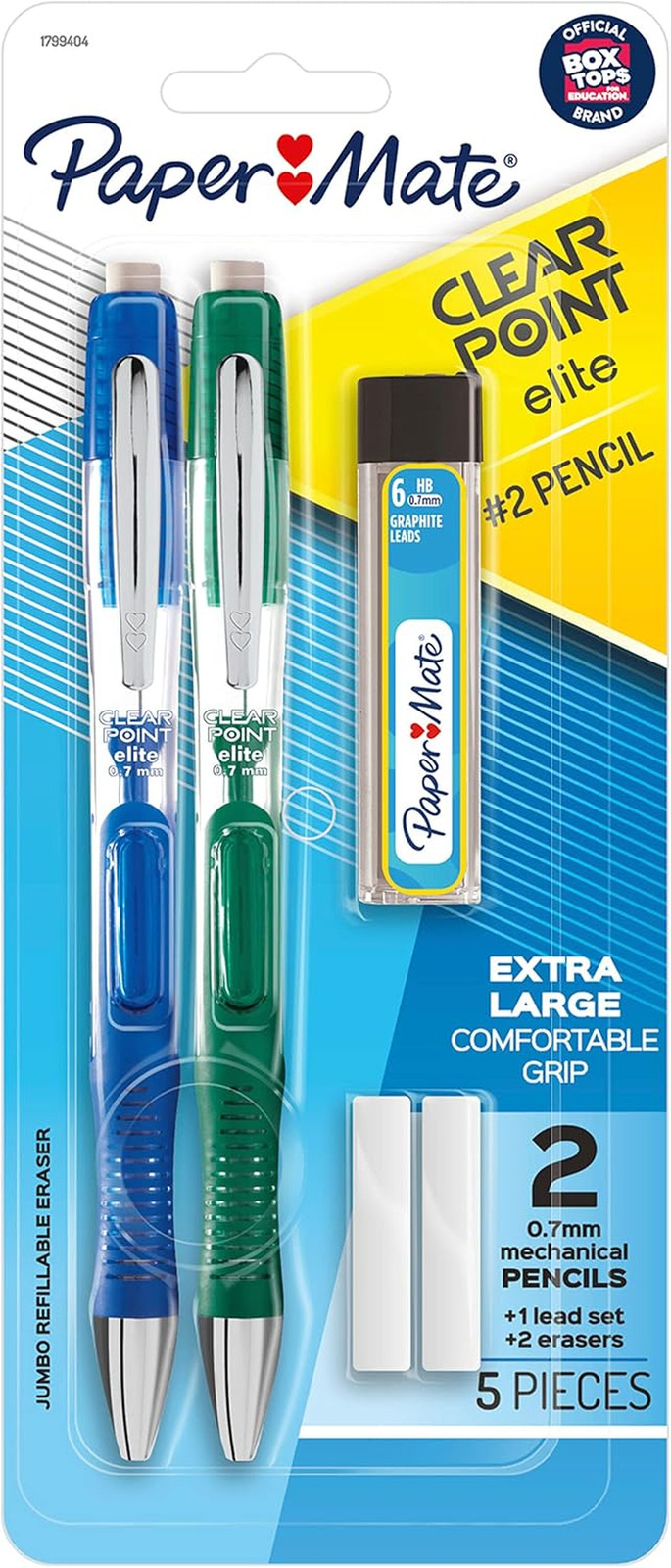 Paper Mate 1799404 Clearpoint Elite 0.7Mm Mechanical Pencil Starter Set, 2