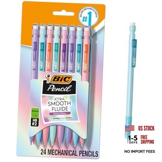 Xtra-Smooth Pastel Mechanical Pencils with 24 Count (Pack of 1)