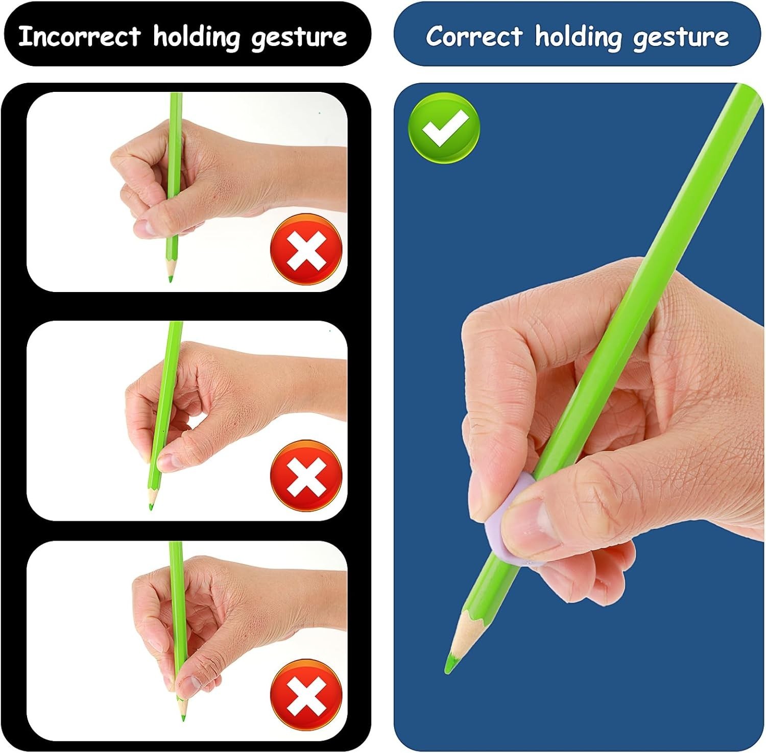 Pencil Grips for Kids Handwriting,Pencil Grips Pencil Grippers 15PCS Pencil Grip