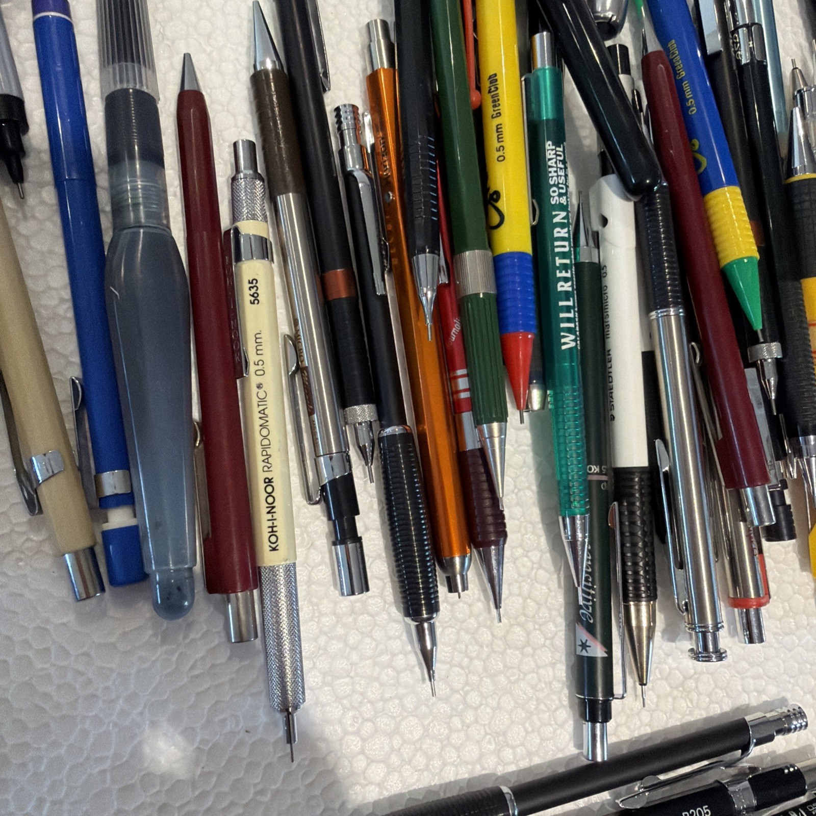 Vintage Lot of 205 Drafting Mechanical Pencils with Leads JAPAN Germany Etc