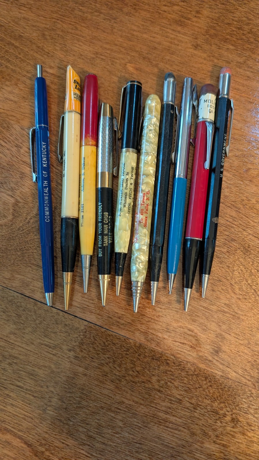 Vintage Brand Name Advertising Mechanical Pencils (10)