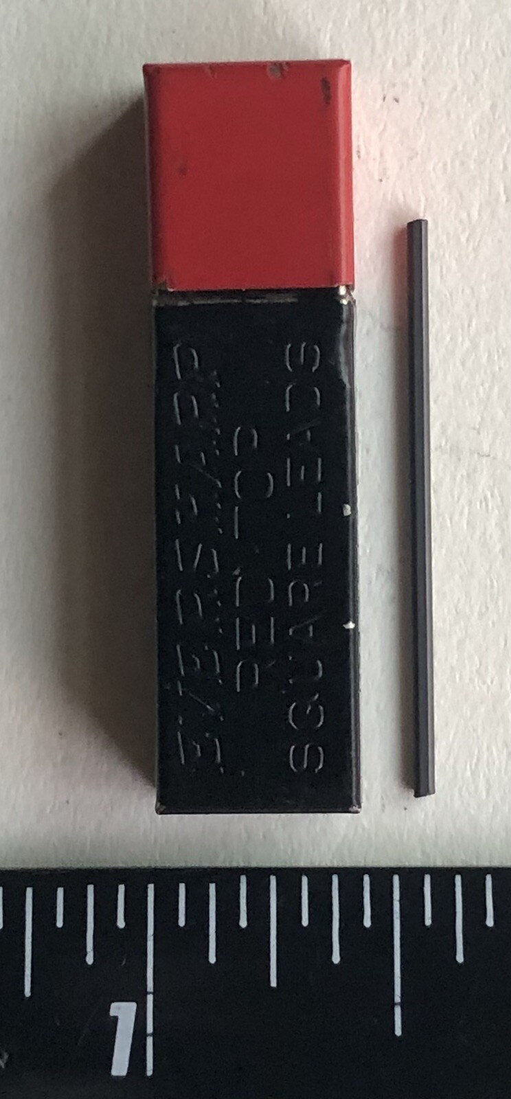 Vintage EVERSHARP Mechanical Pencil Lead 2H Black Square 1.18mm Metal 18pk USA