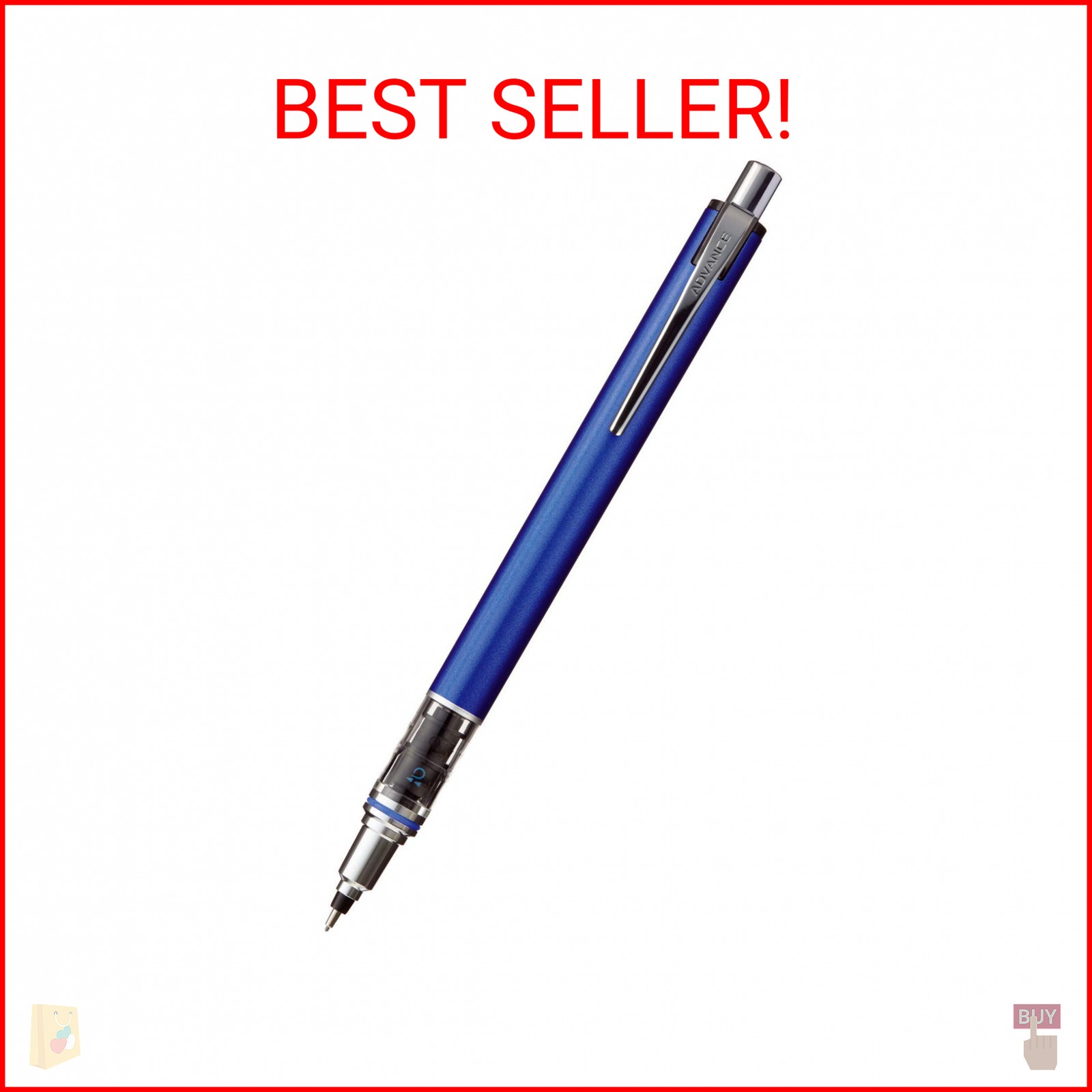 Uni Mechanical Pencil, Kuru Toga Advance, 0.7mm, Navy (M75591P.9)