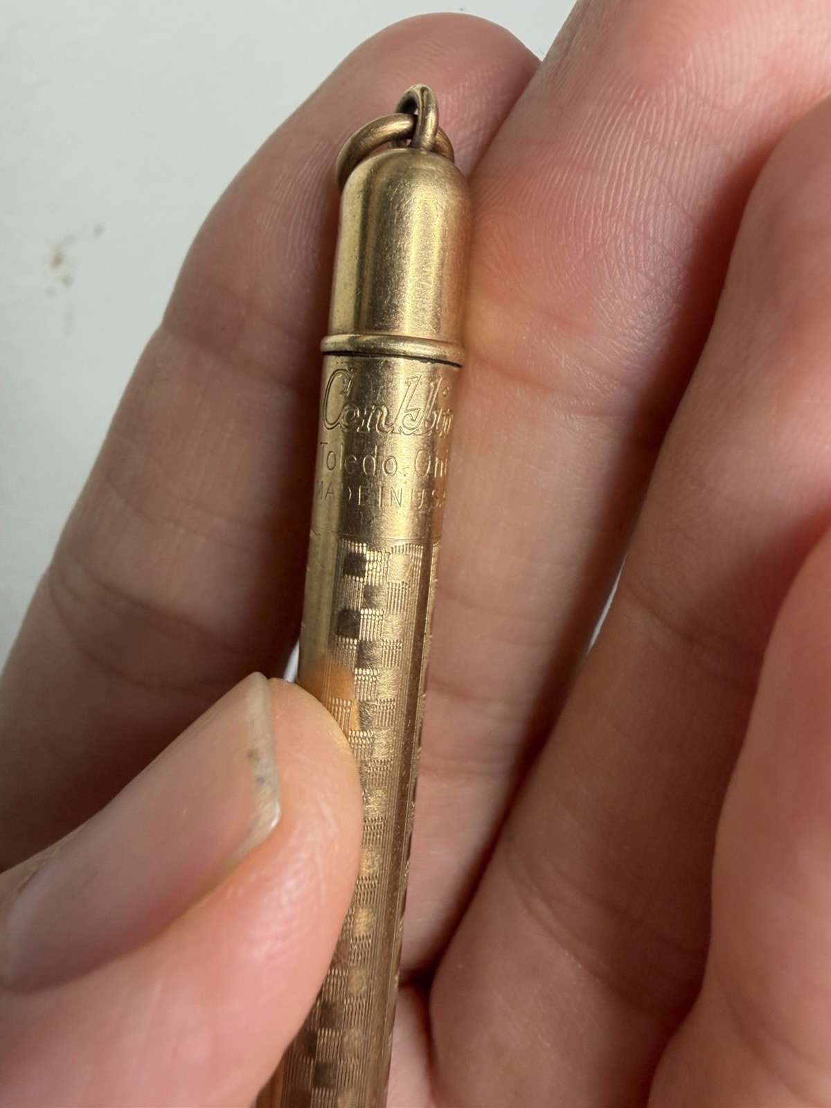 Conklin Rolled Gold Ringtop Pencil Vintage 4”