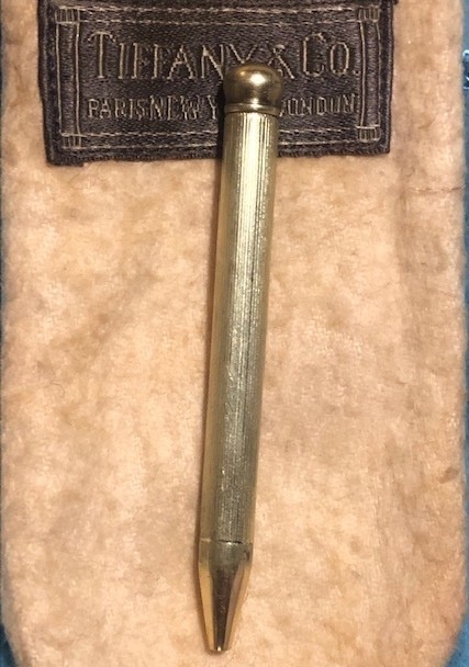 RARE 14K Gold Tiffany & Co Pocket Knife Telescoping Pencil Pendant Fob BOX POUCH
