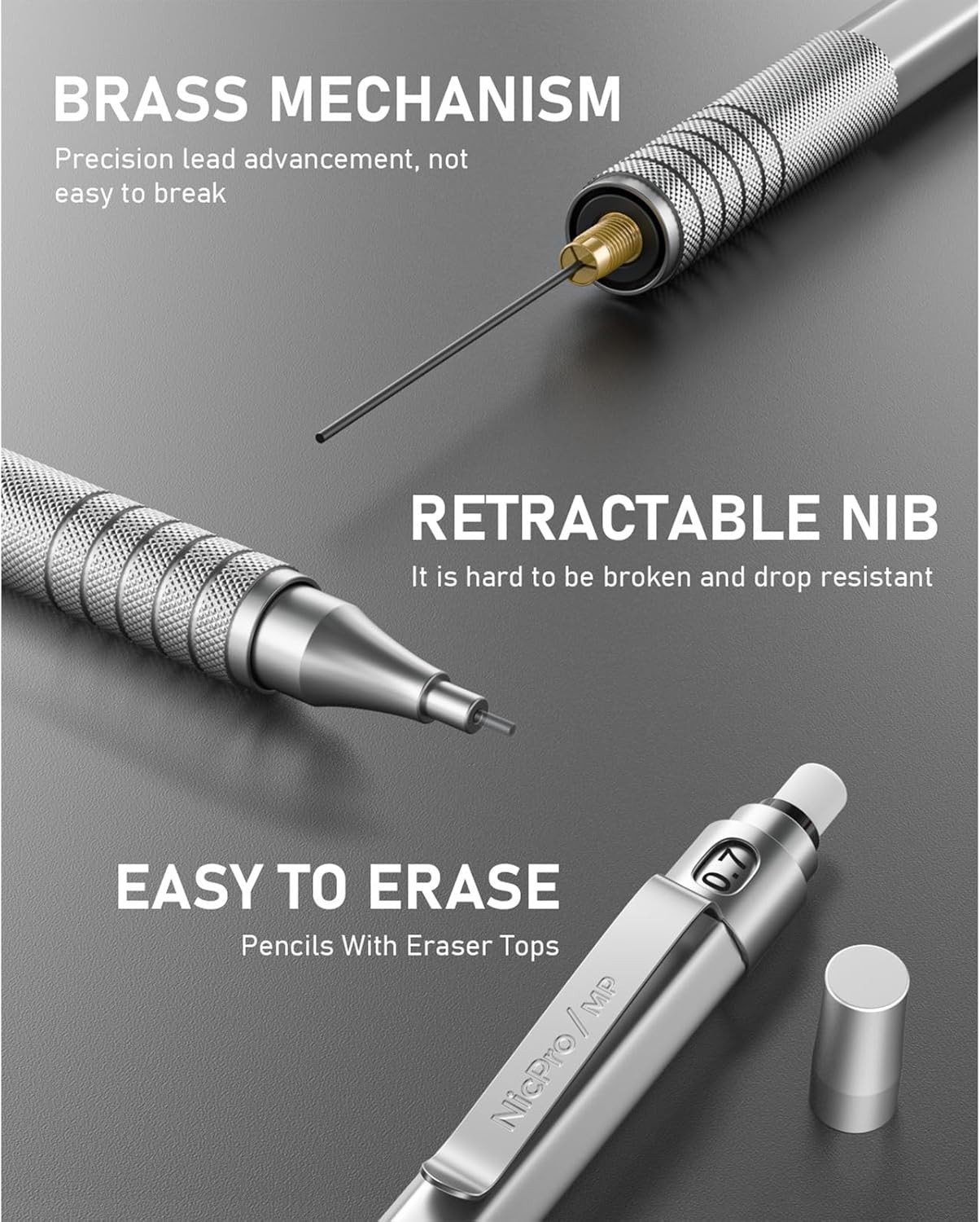 Professional Mechanical Pencils Set with Case