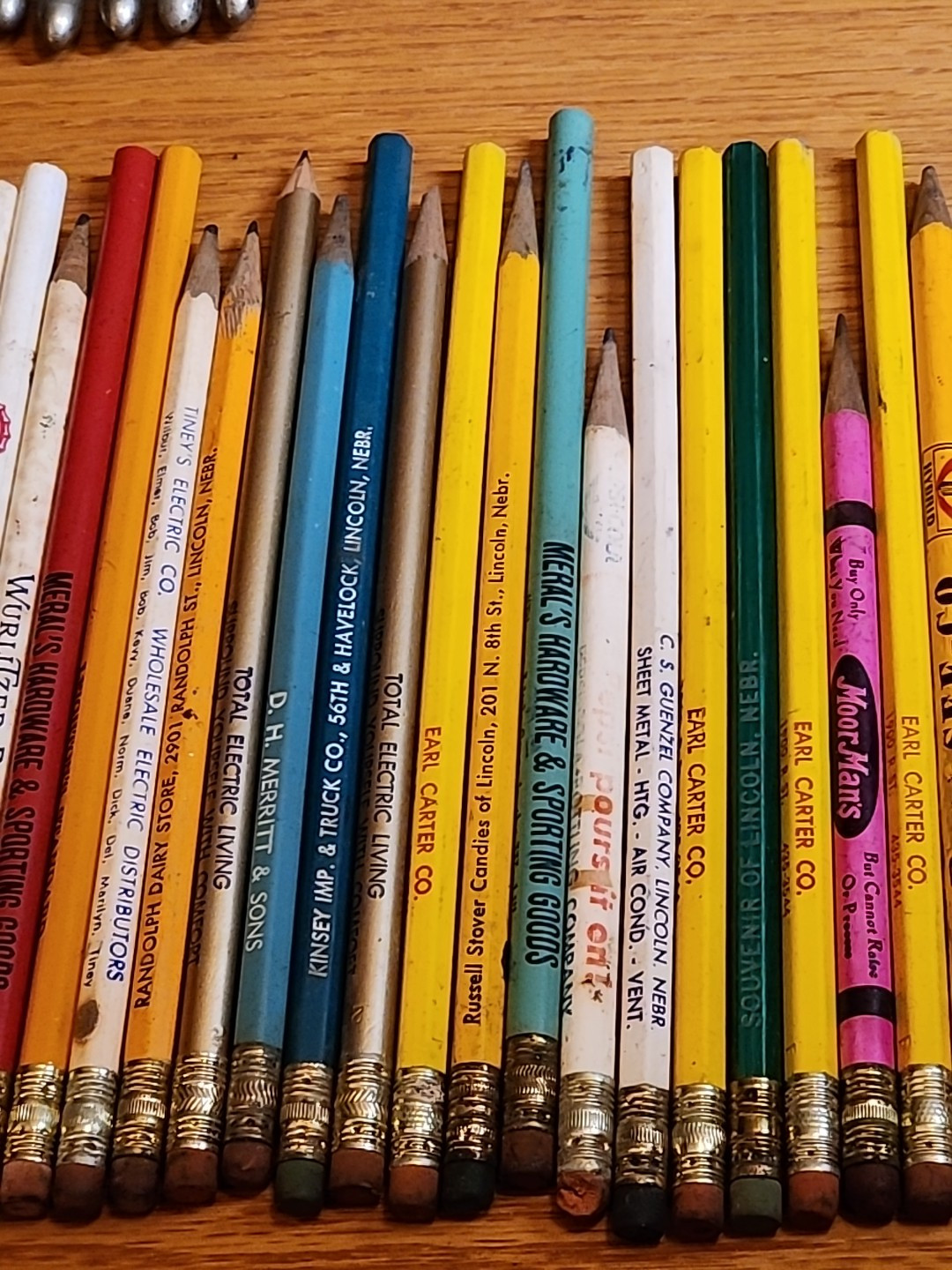Vintage Lincoln Nebraska Mixed Advertising Pencil Lot