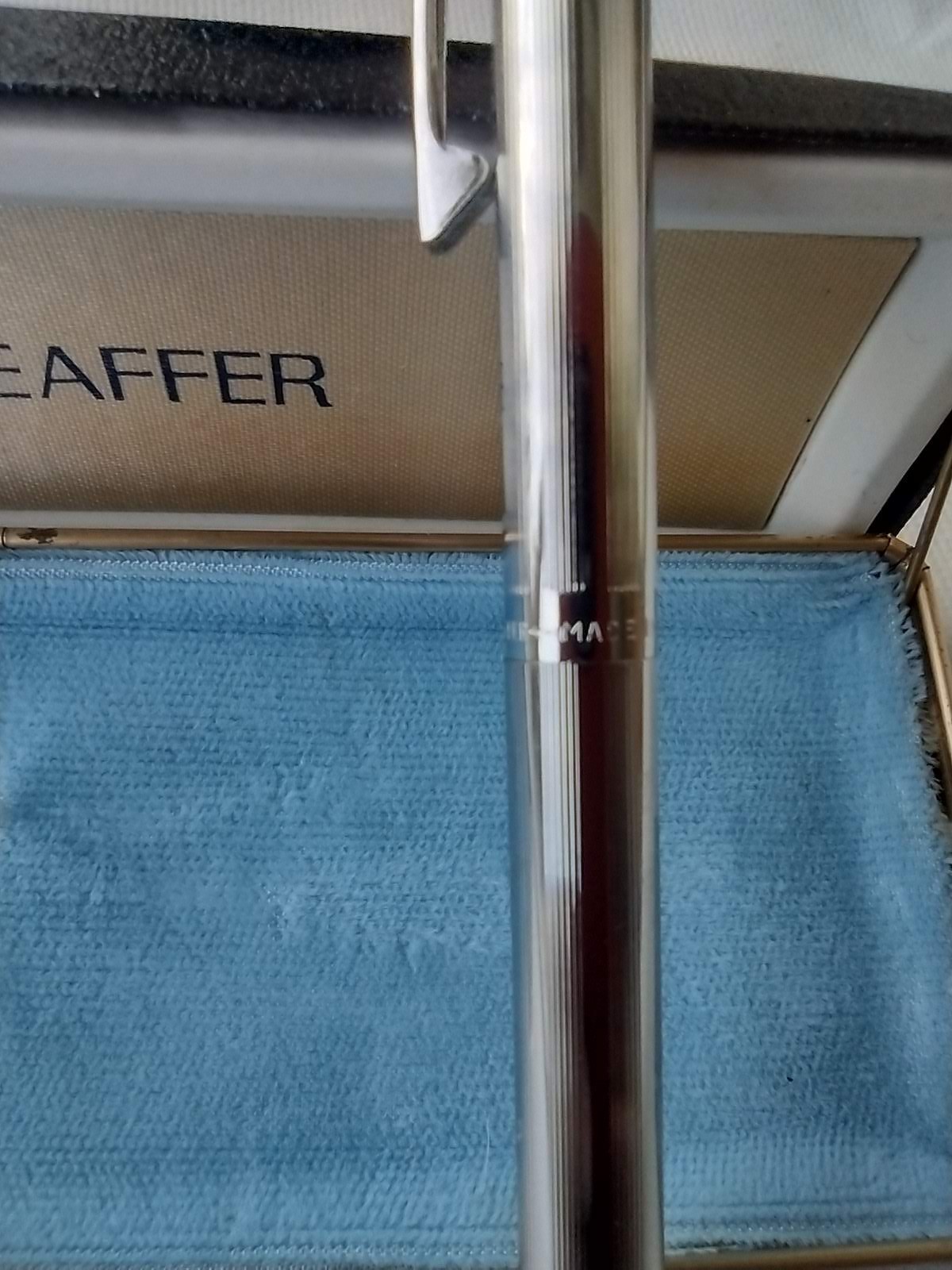 NEW 1970’s SHEAFFER MECHANICAL PENCIL 506 WHITE DOT SILVER CHROME USA HARD BOX