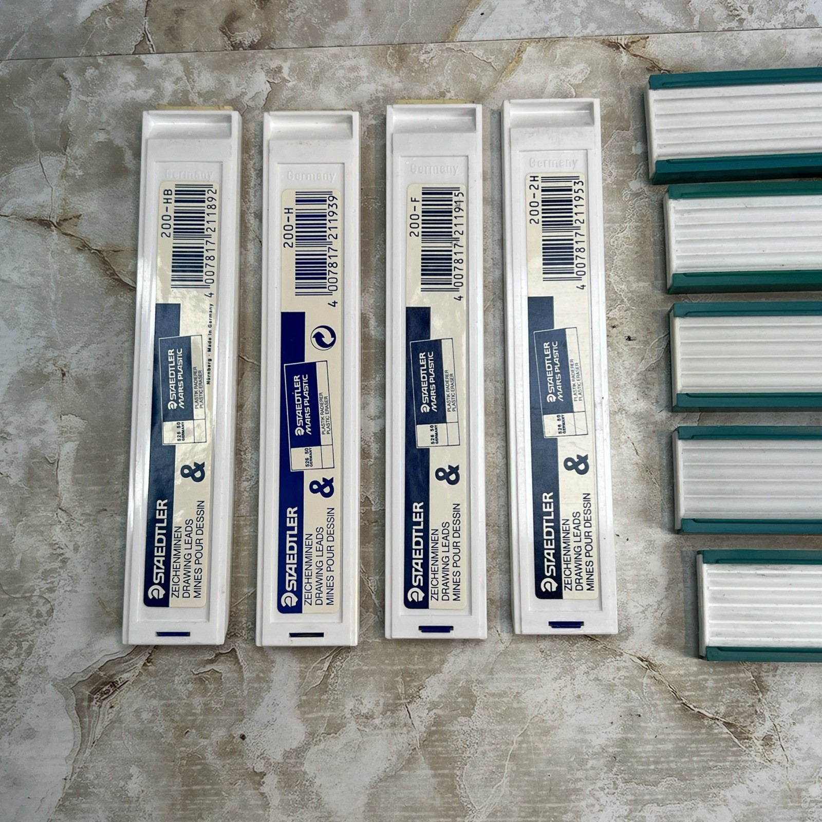 Lot Of Berol Turquoise Eagle & Staedtler Drawing Leads/Pencils Germany Artwork