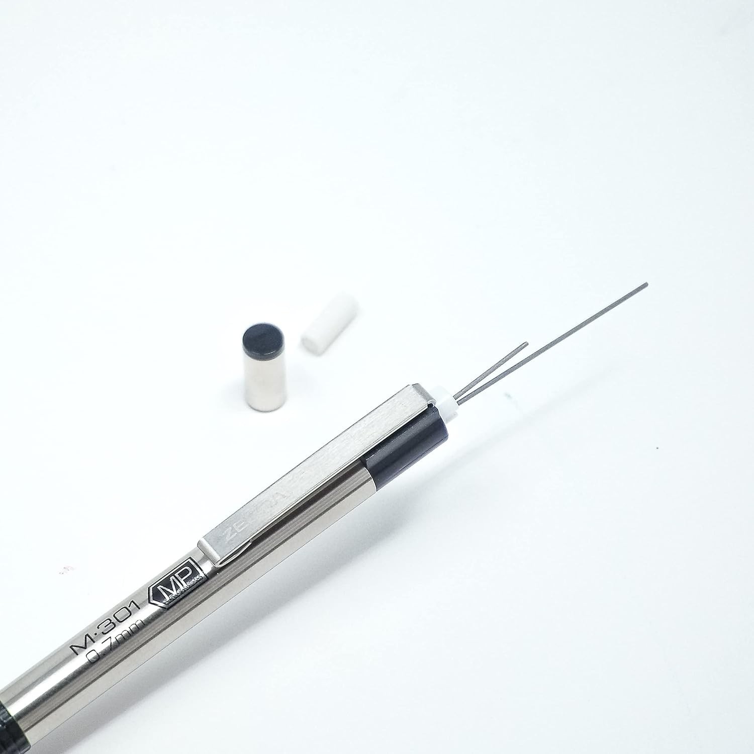 Durable 7-Pack White Eraser Refills for M-301, M-350 & More Mechanical Pencils