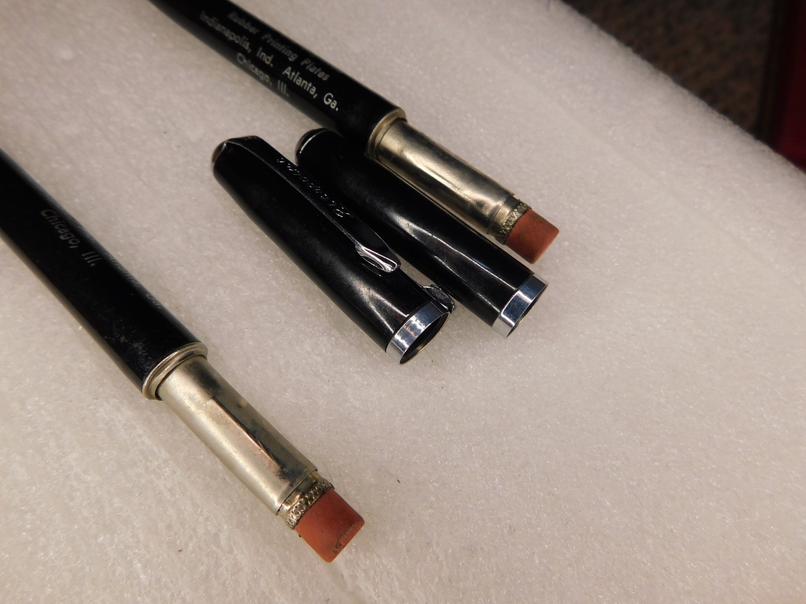 Pair Ritepoint Advertising Precision Rubber Plate Co. Mechanical Pencil