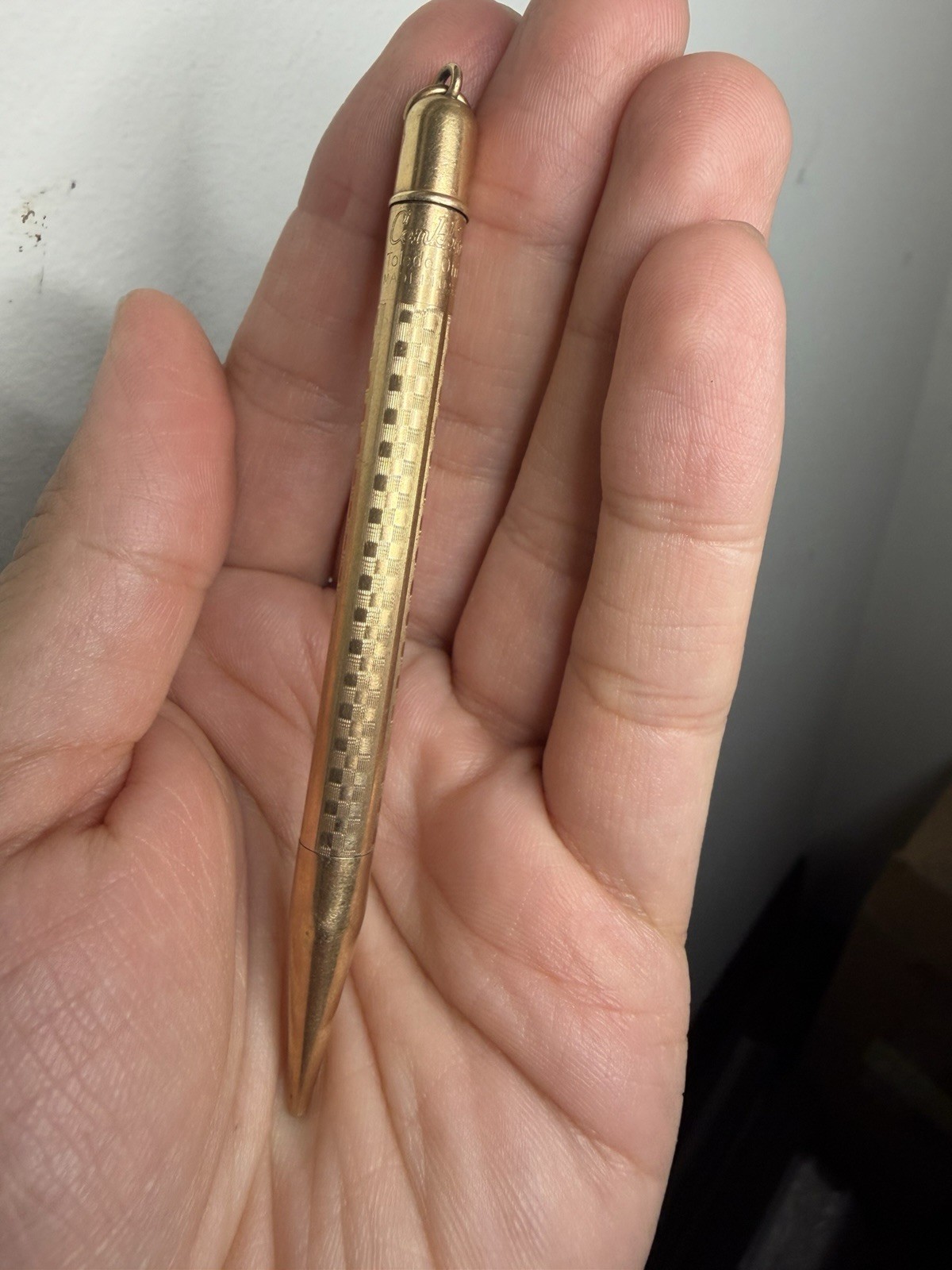 Conklin Rolled Gold Ringtop Pencil Vintage 4”