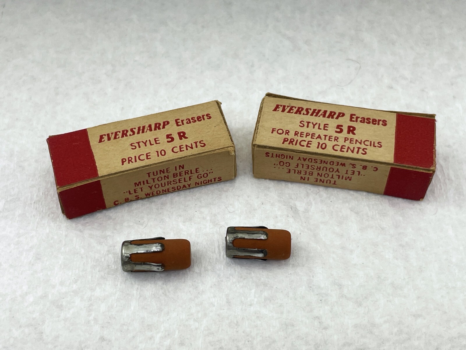 Vintage Wahl EVERSHARP Pencil Erasers ~ NOS Skyline ~ 2 in box ~ $5 ship/+Free