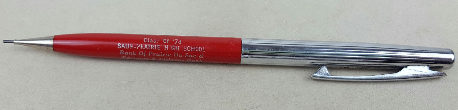 Schaffer 1973 ’73 Sauk-Prarie High School Sauk City Wisconsin Mechanical Pencil