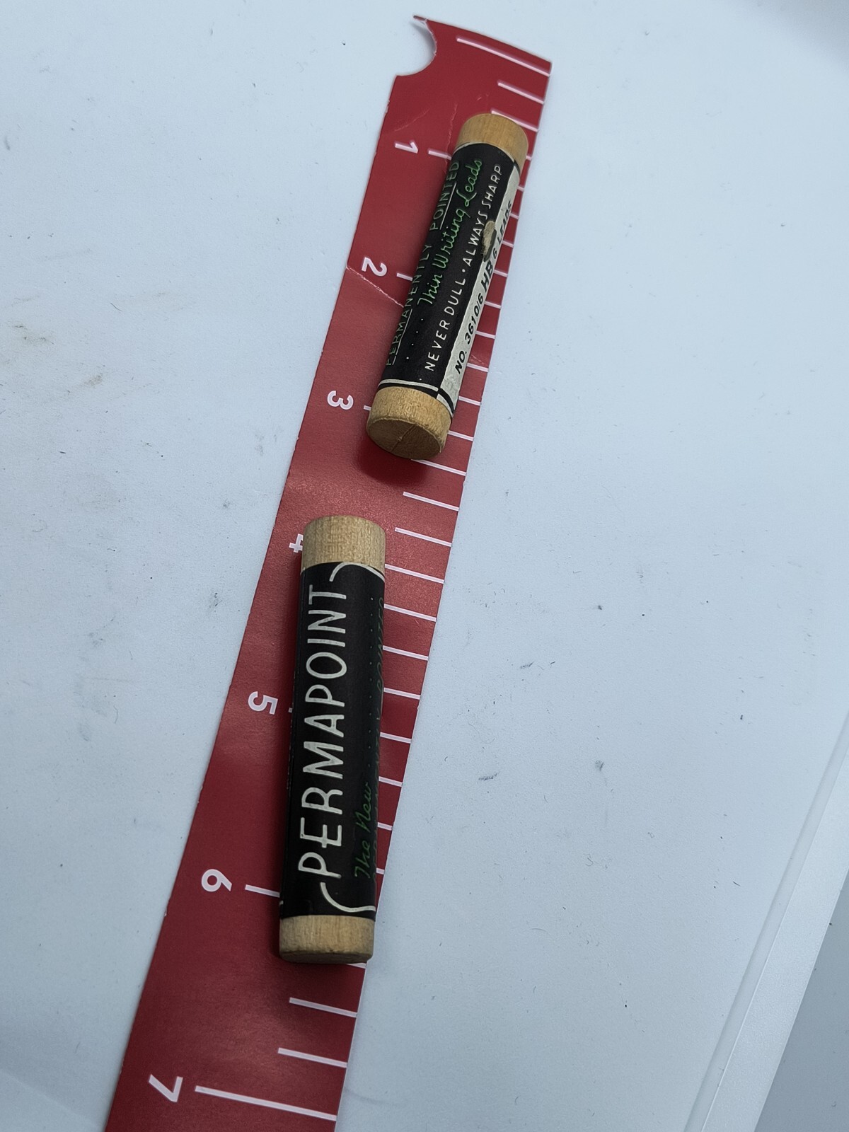 (2) EBERHARF FABER PERMAPOINT 6 Leads 3610/6 Sealed Wooden Tube, New
