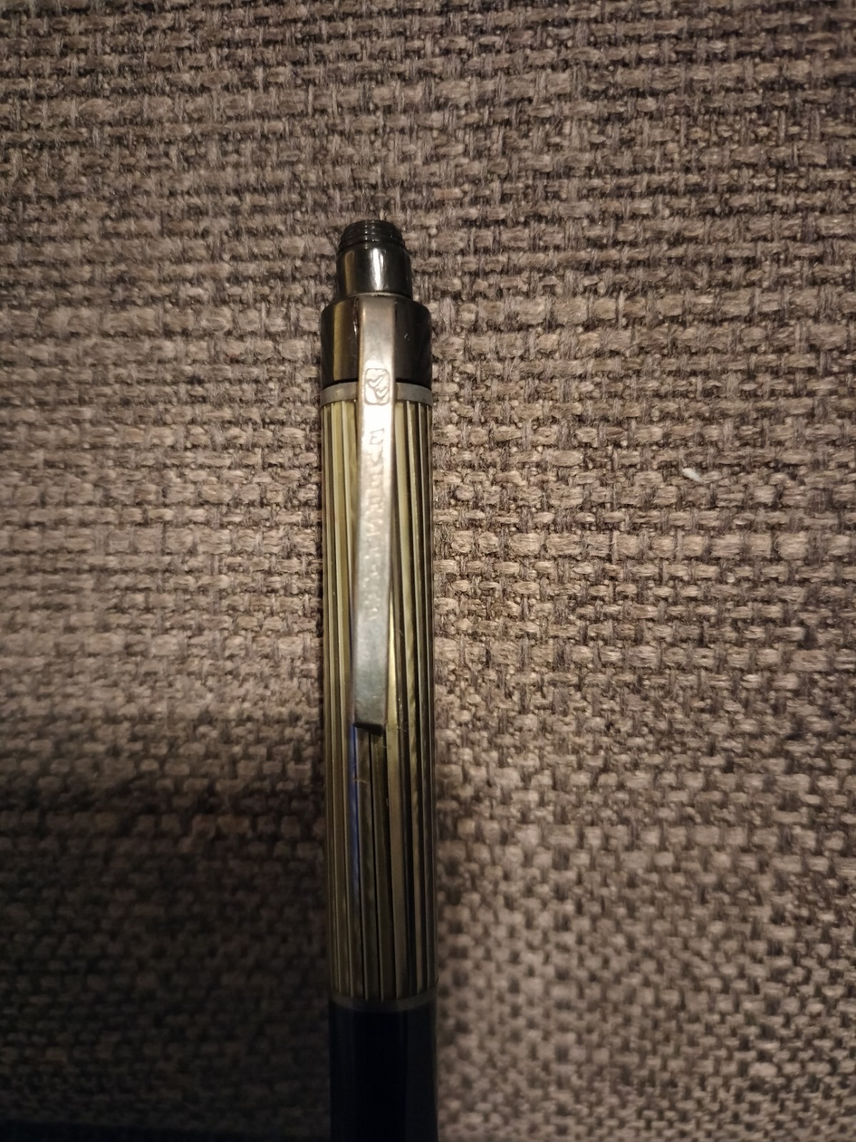 Eversharp Skyline Mechanical Pencil (1940s) Charcoal w Striped Cap