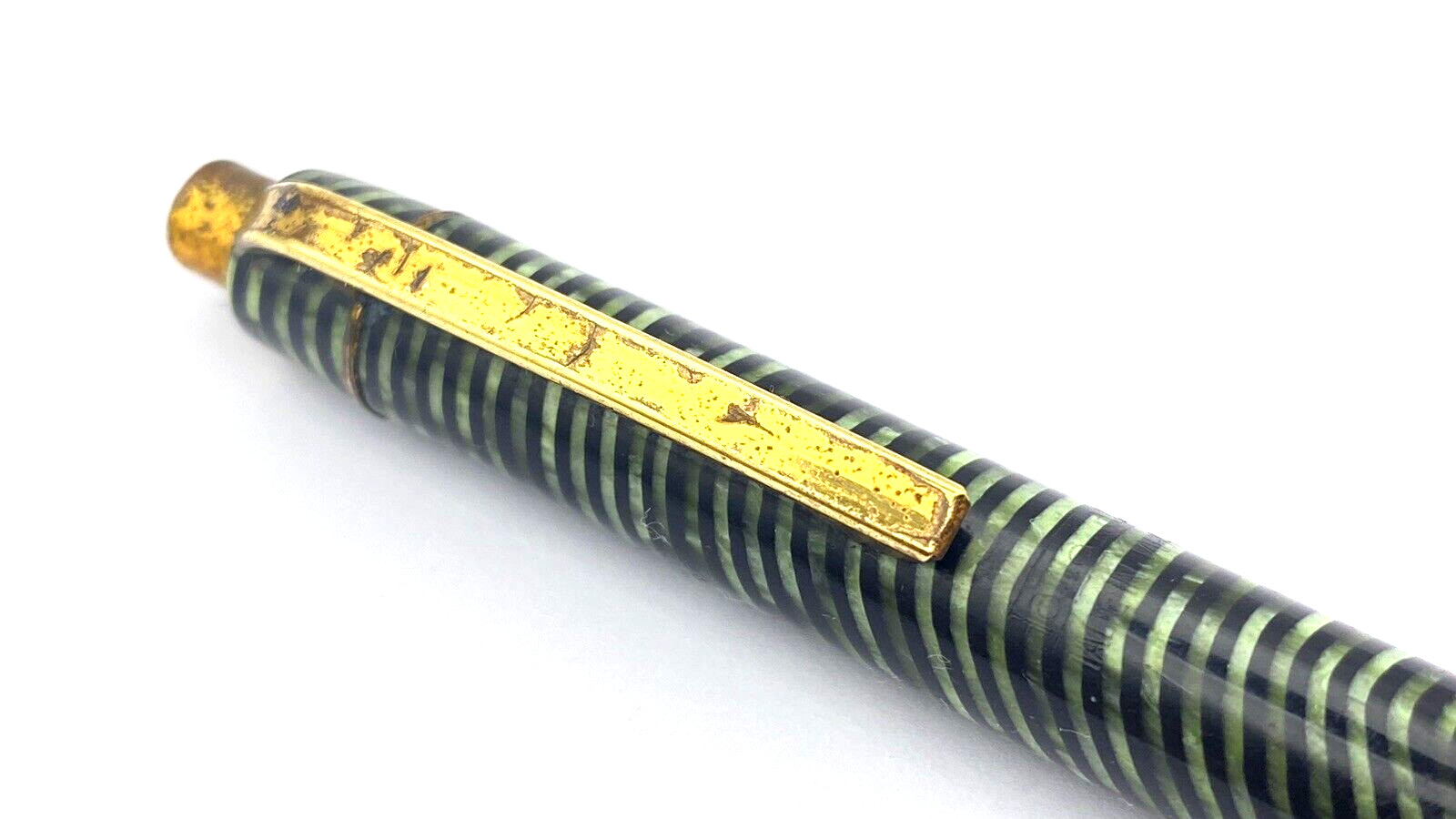 VINTAGE HAWAIIAN PENCIL IN GREEN SWIRL EVERSHARP SKYLINE STYLE MADE IN JAPAN