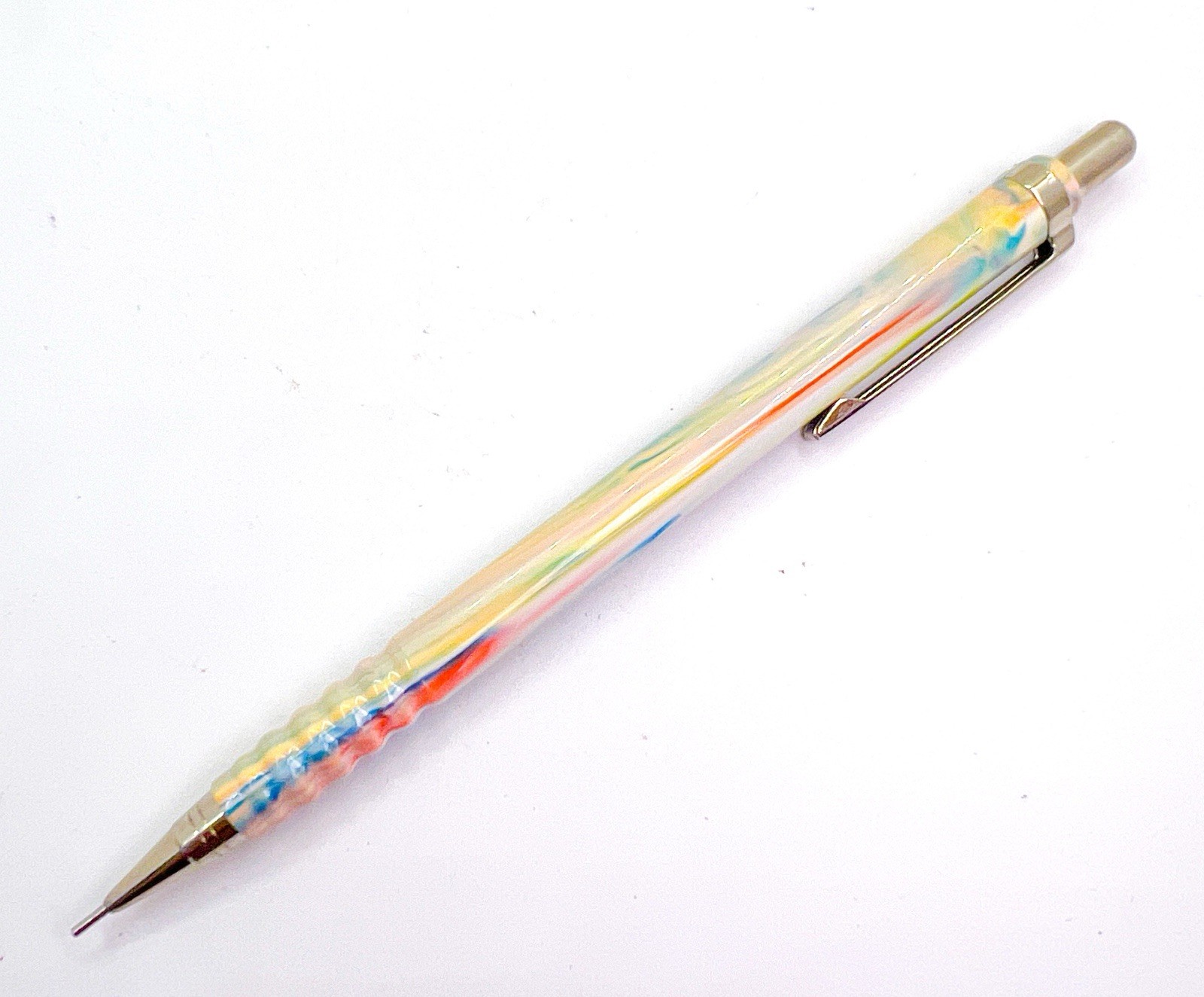 NOS rotring tikky Special Mechanical Pencil Marble Rainbow Color 0.7mm