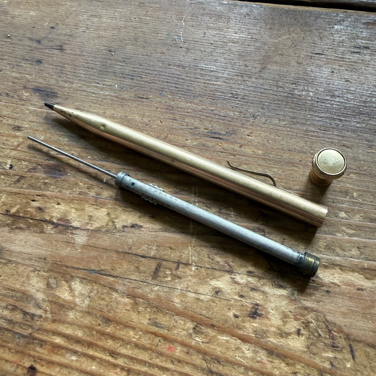 Vintage Wahl+Cross Century Mechanical Pencils Gold-Filled lot of 2