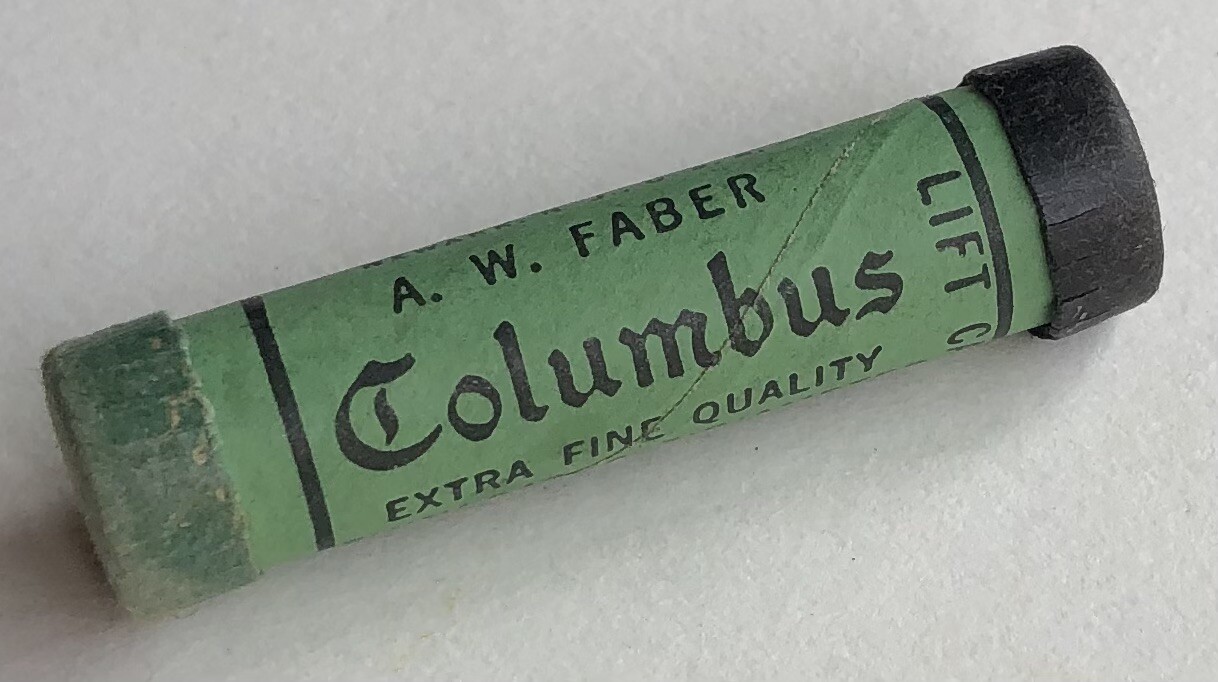 Vintage A. W. FABER Columbus Mechanical Lead HB Medium Black 1.18mm NOS 12pk USA