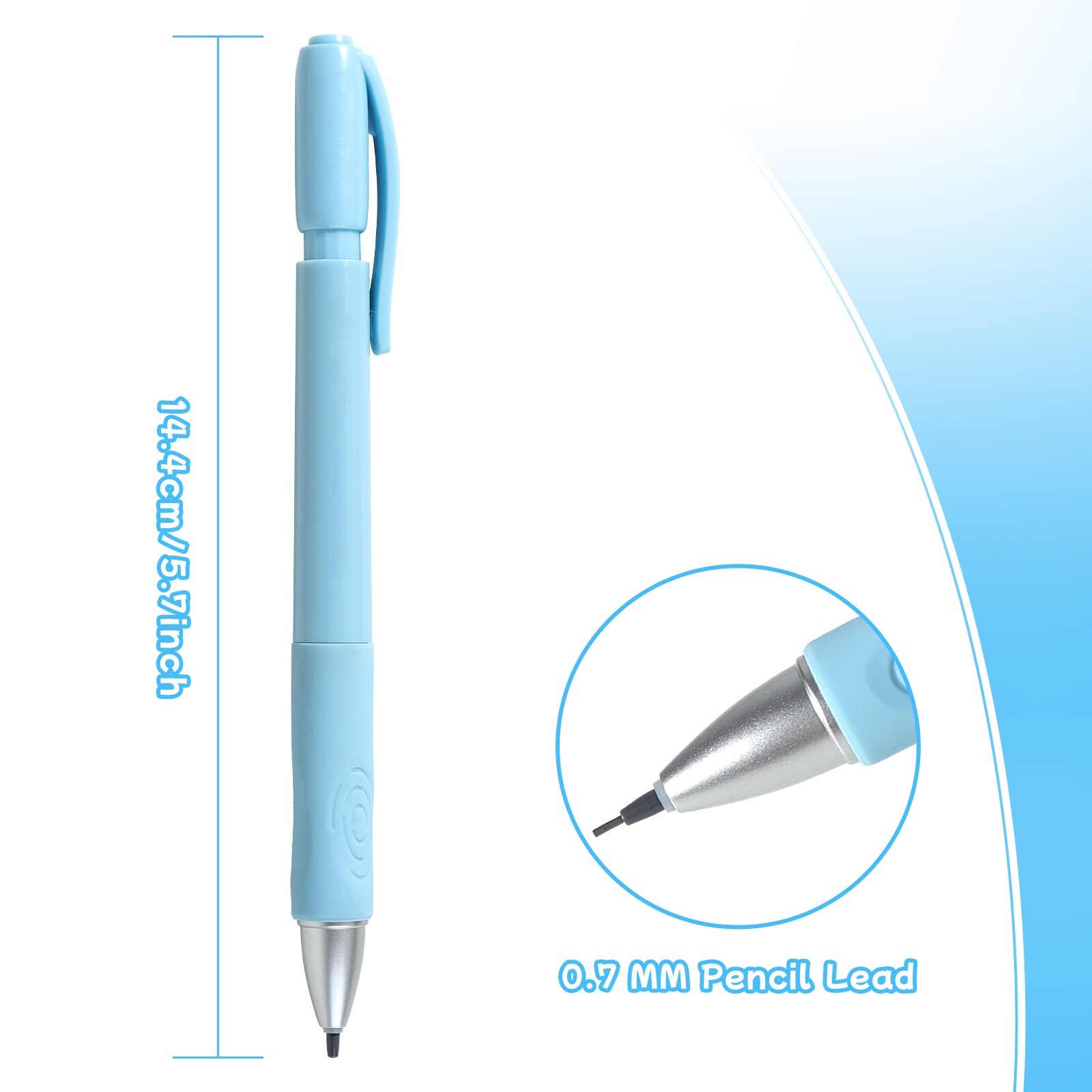 Mechanical Pencil 0.7MM, Comfortable Grip, 4-Count