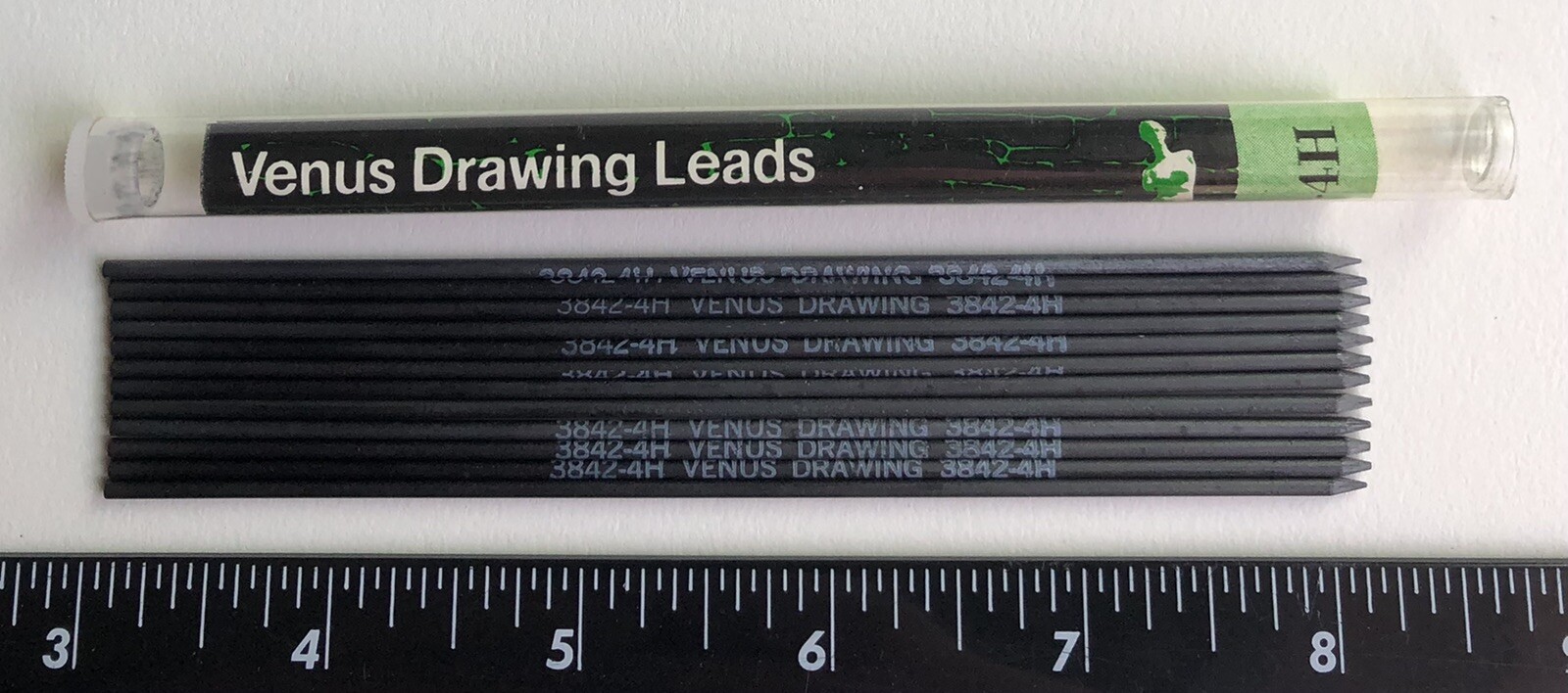 Vintage Faber Castell VENUS 3842 Drawing 2mm 4H Leads NOS Tube Of 12 NJ USA