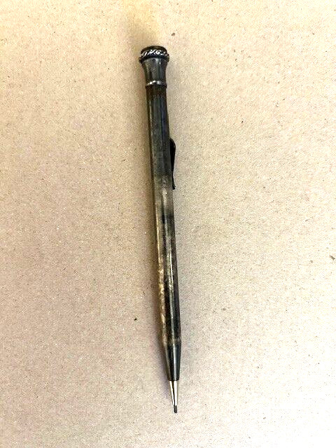 1920’s WAHL Eversharp Silver Plated 5.25″ Clip Mechanical Pencil Original Petina