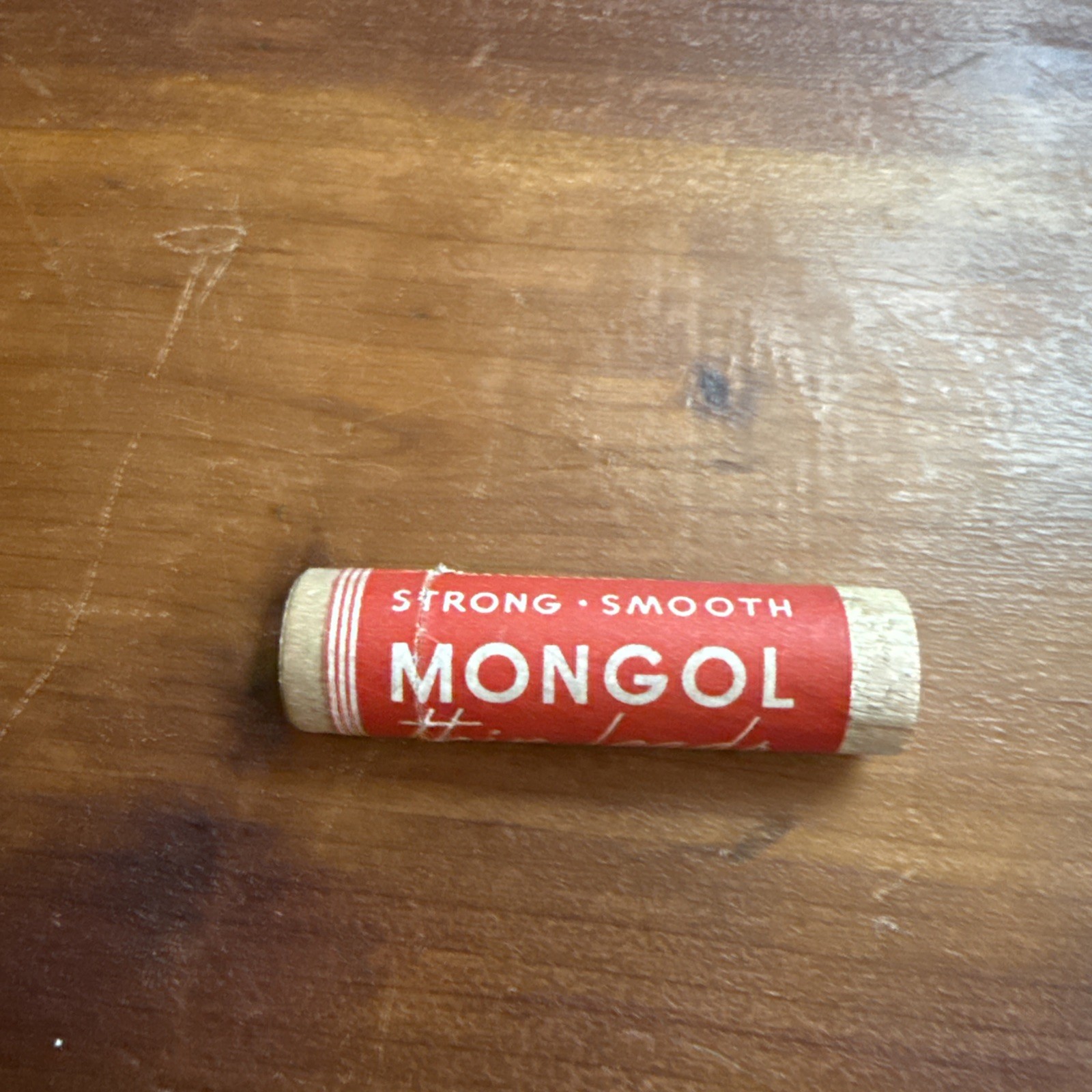 Vintage EBERHARF FABER MONGOL Red Thin Leads 3010/12 In Wooden Tube