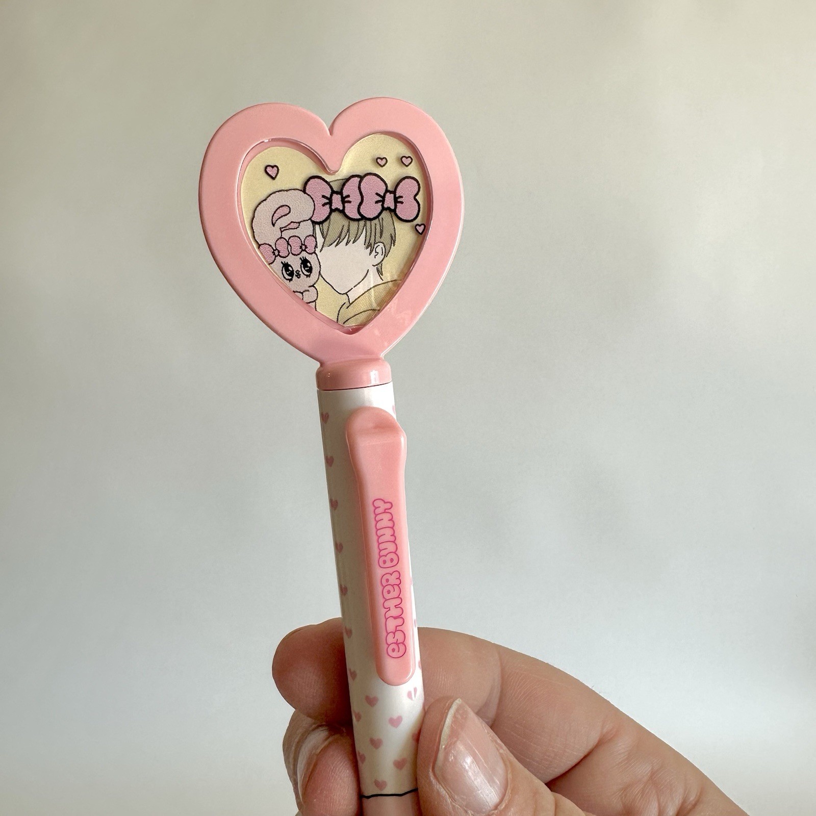 Esther Bunny Hear Locket Pen Mechanical PENCIL New Esther Kim Kawaii Japan Pink