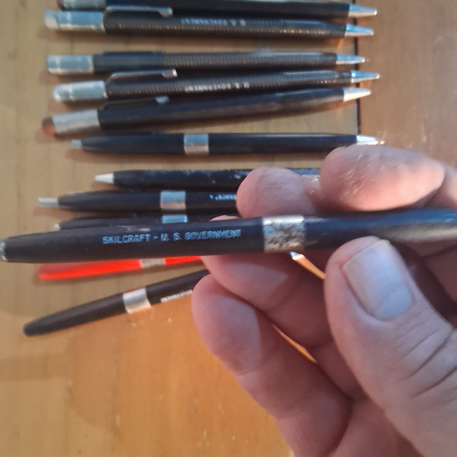 Vtg Lot Of 14 US Government Mechanical Pencils and Pens *Used*